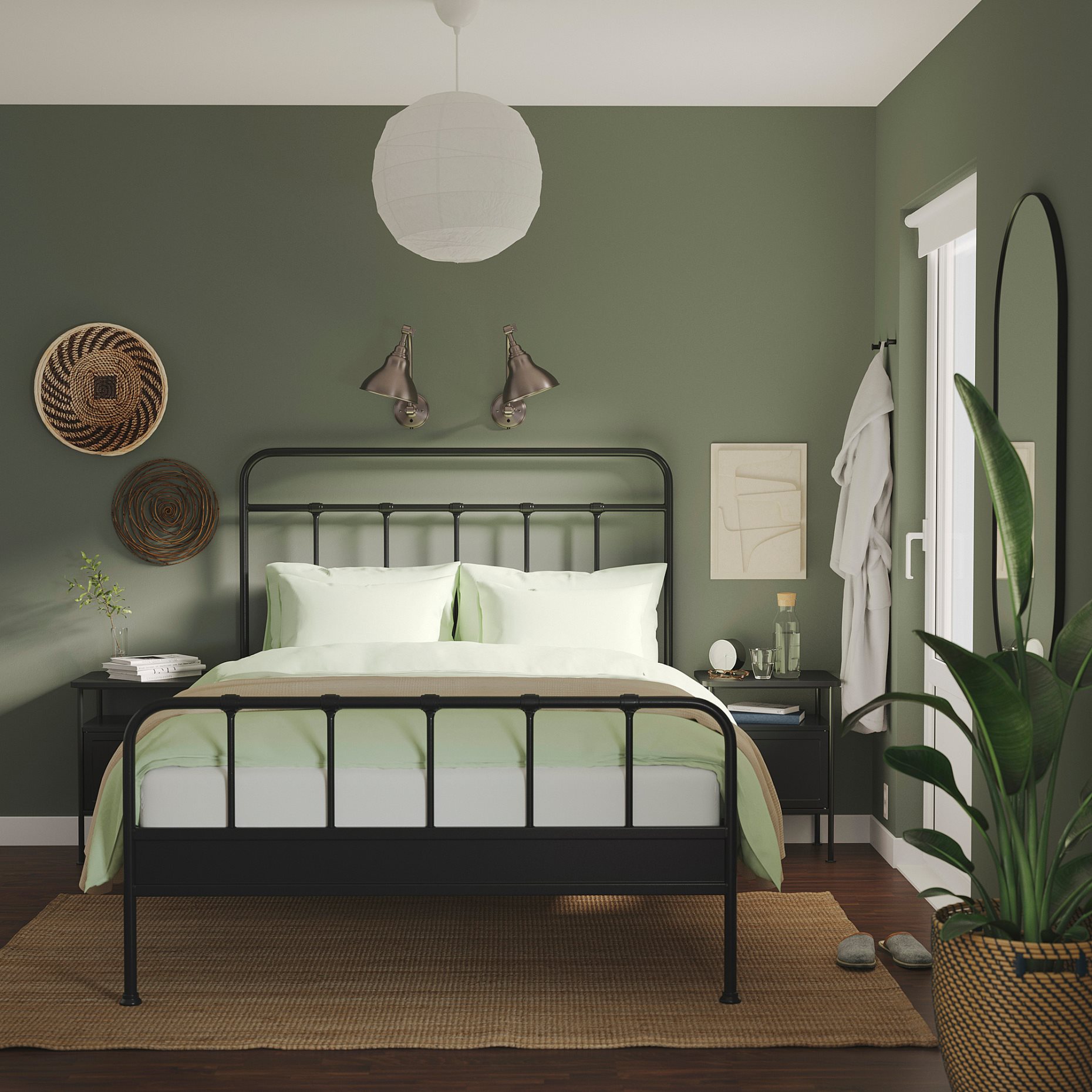 STJÄRNÖ/GRÅFJÄL, bedroom furniture set of 3, 140x200 cm, 595.776.36