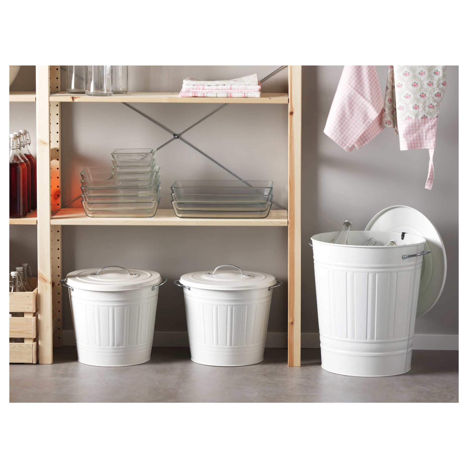 KNODD, bin with lid, 600.456.56