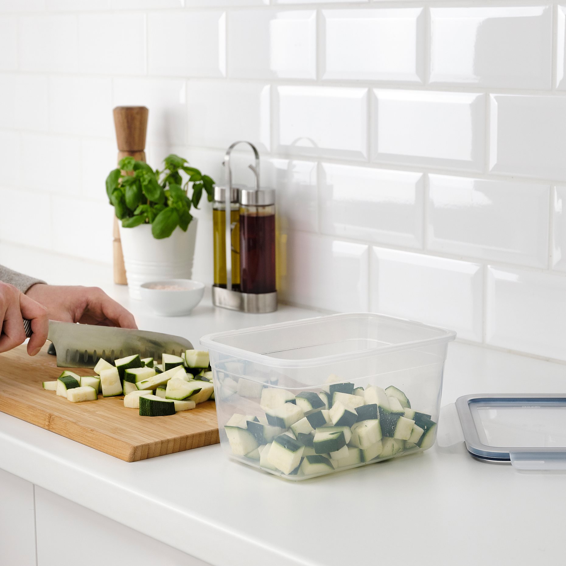 IKEA 365+, food container rectangular/plastic, 2.0 l, 603.591.52