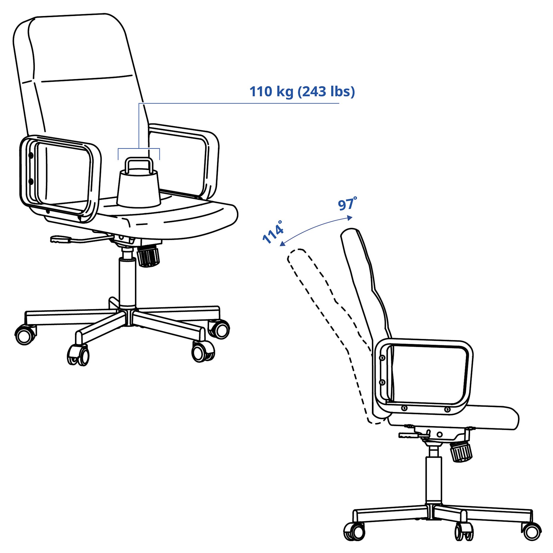 RENBERGET, περιστρεφόμενη καρέκλα, 604.935.46