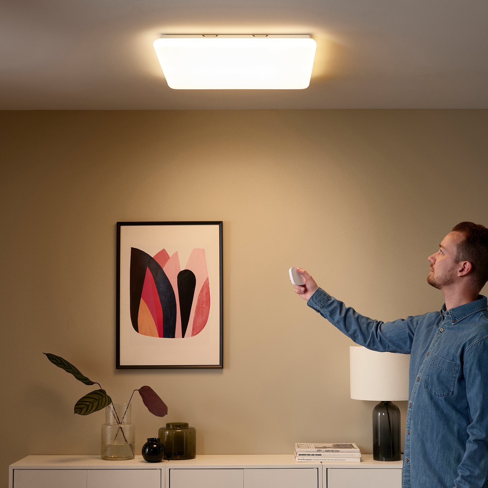 JETSTROM, ceiling panel with built-in LED light source/smart dimmable, 60x60 cm, 605.360.08