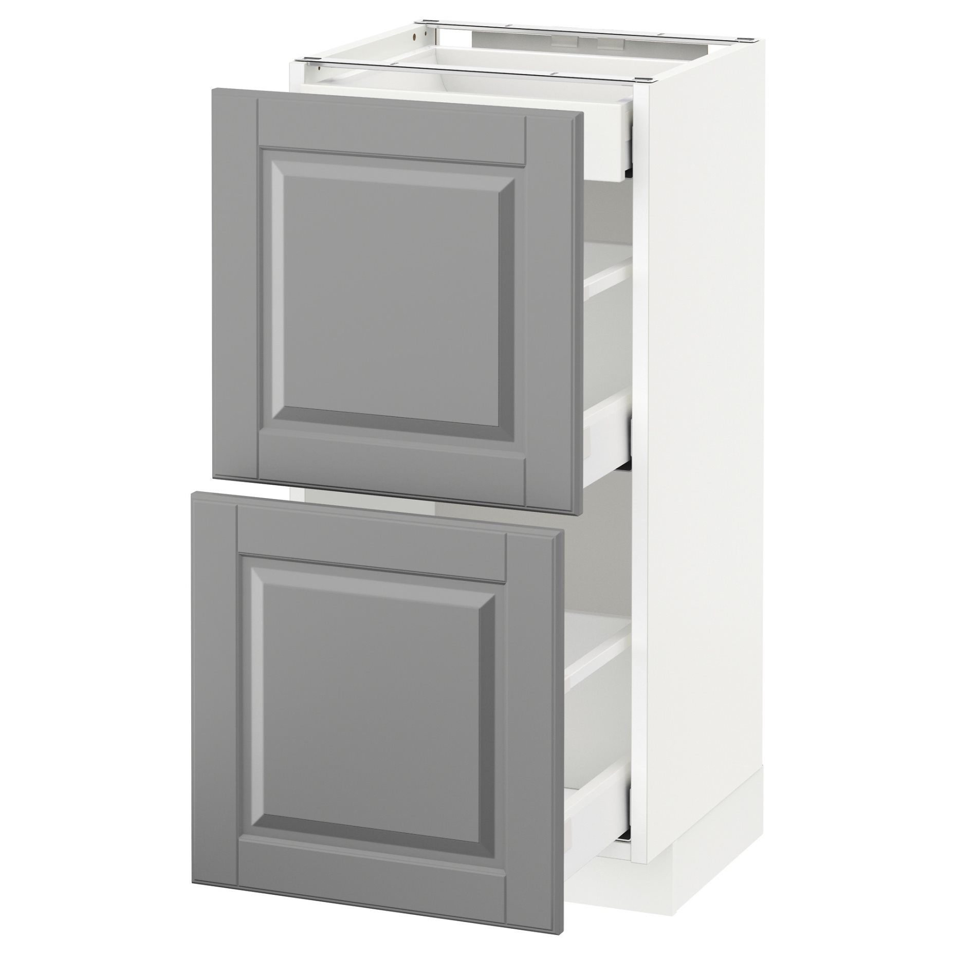 METOD/MAXIMERA, base cabinet with 2 fronts/3 drawers, 691.133.68