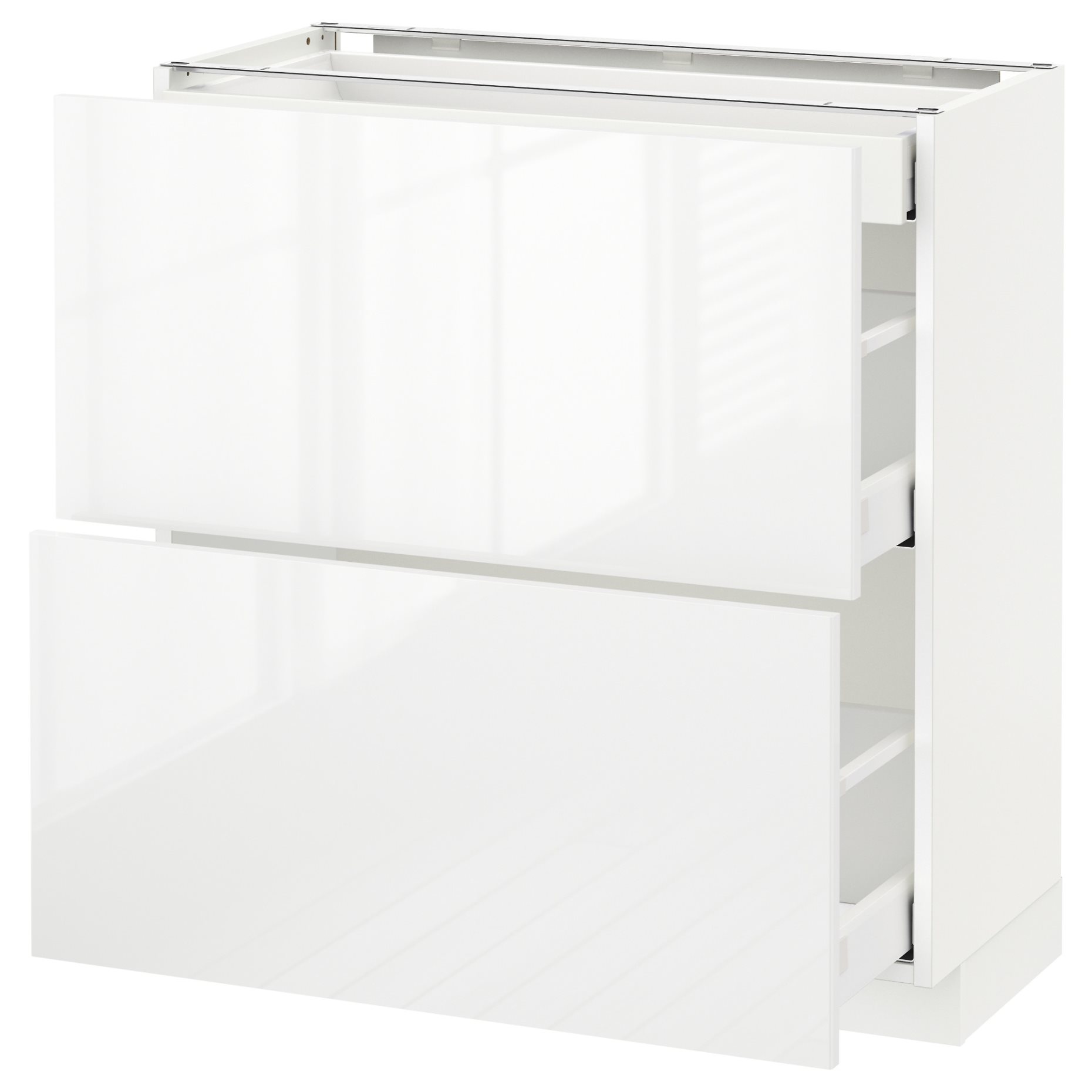 METOD/MAXIMERA, base cabinet with 2 fronts/3 drawers, 691.135.61