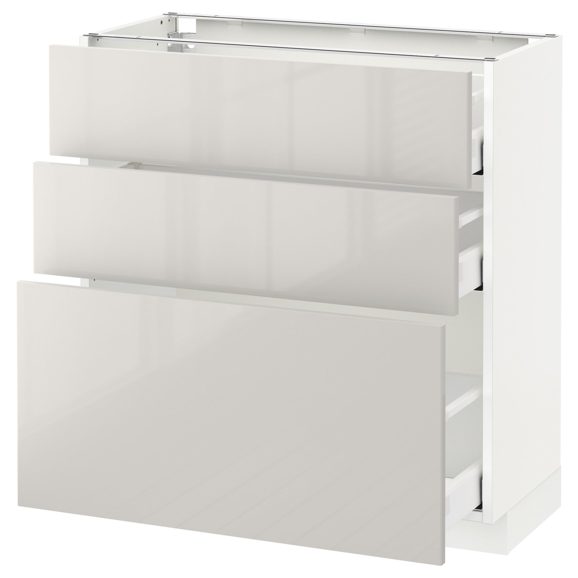 METOD/MAXIMERA, base cabinet with 3 drawers, 691.686.62