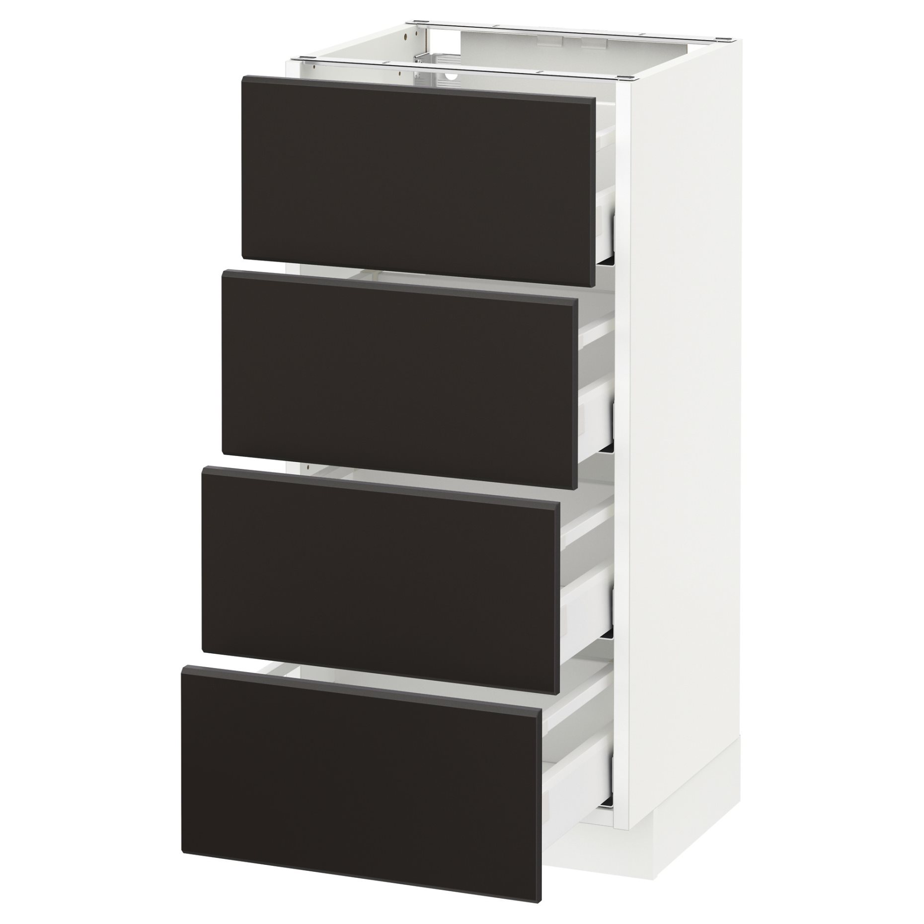 METOD/MAXIMERA, base cabinet 4 fronts/4 drawers, 692.131.17