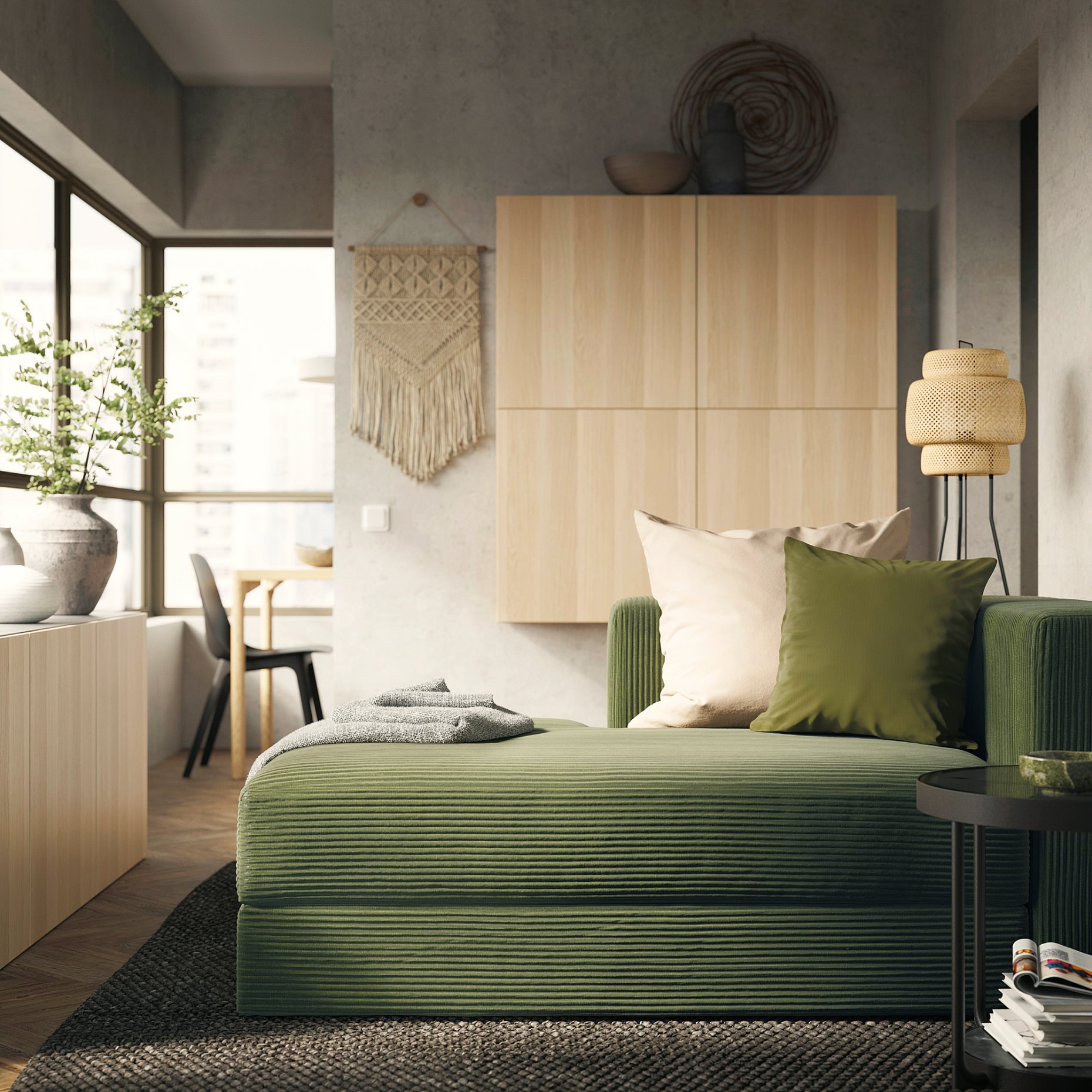 JÄTTEBO, chaise longue module with armrest, left, 694.714.94