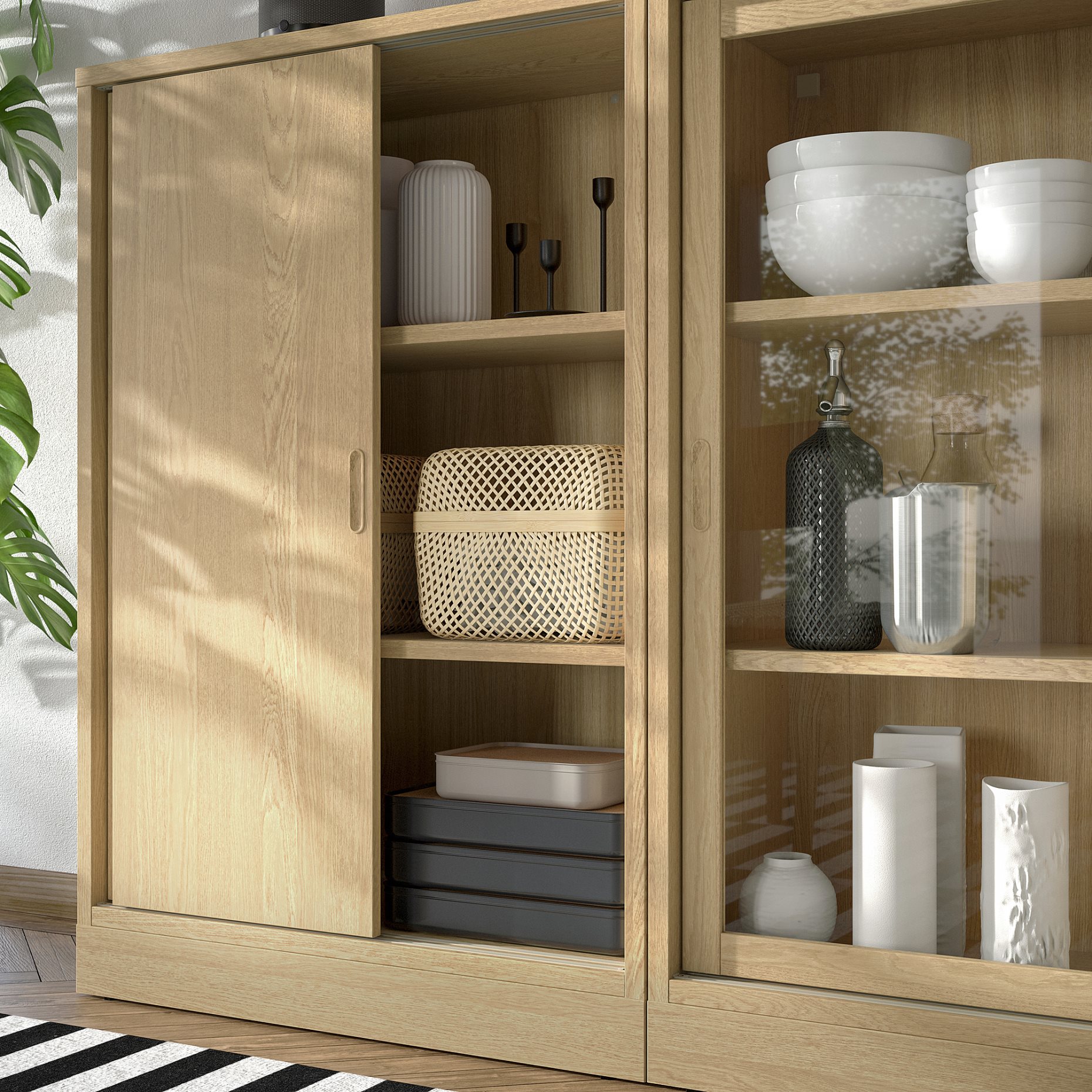 TONSTAD, storage combination with sliding doors, 202x120 cm, 695.150.68