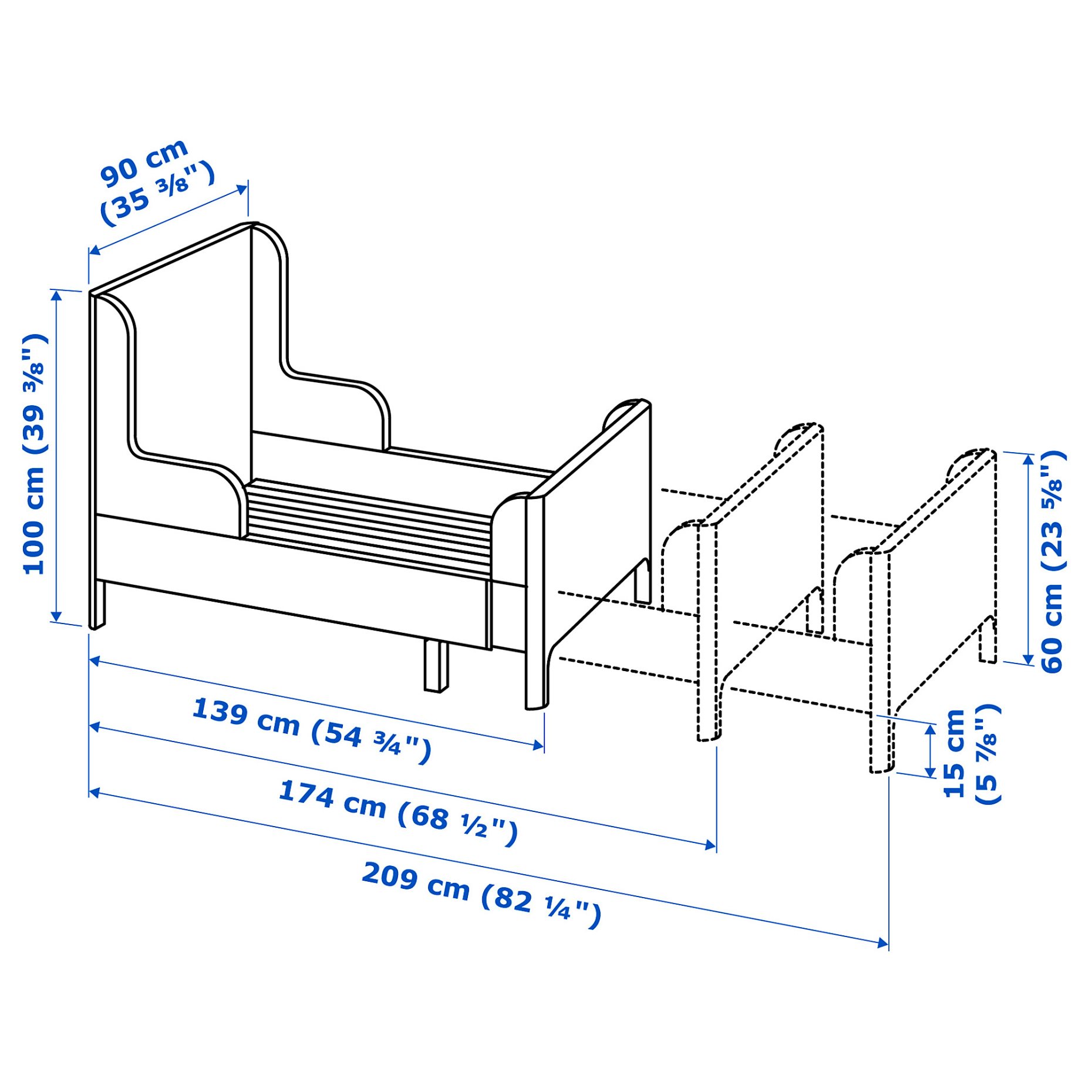 BUSUNGE, extendable bed, 703.057.00