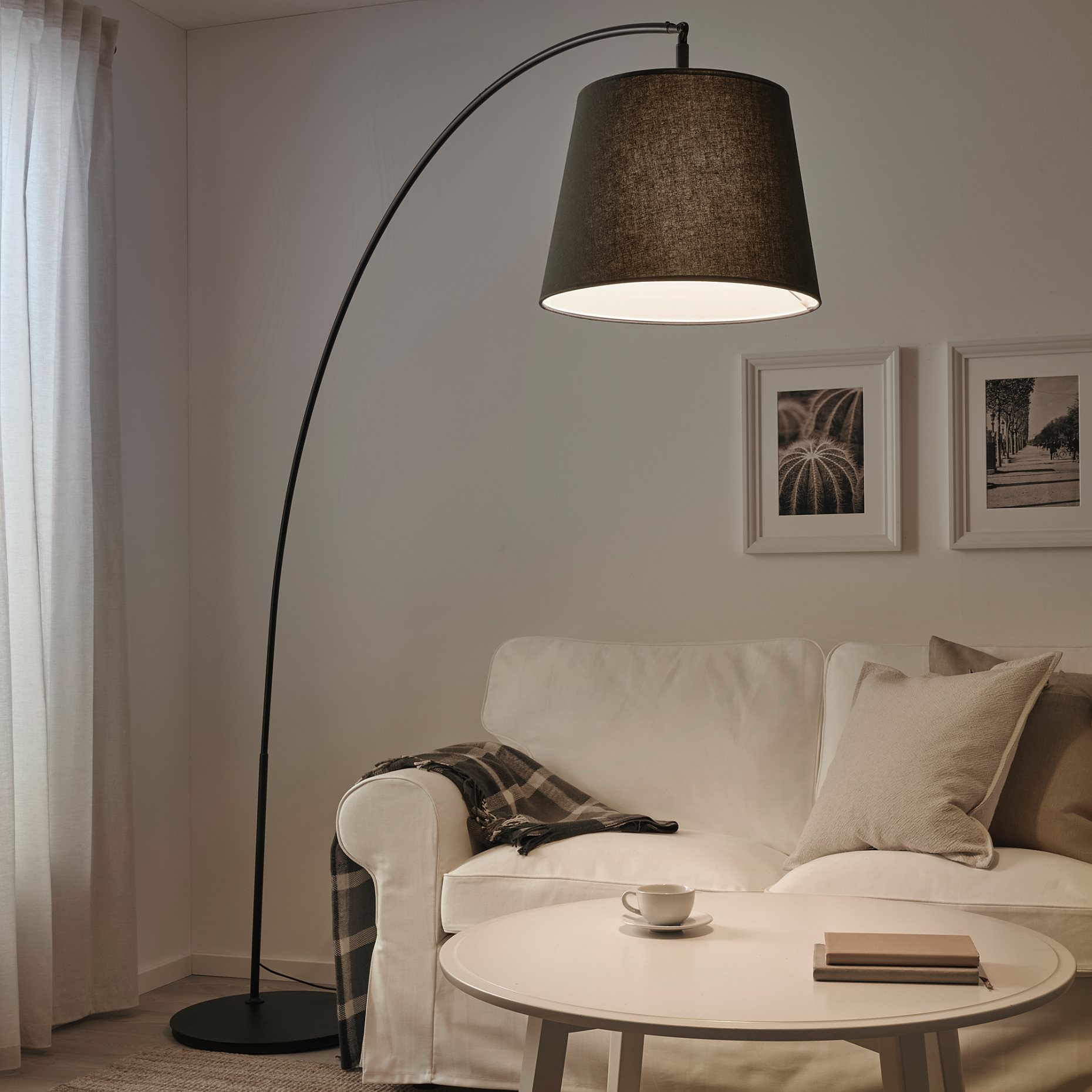 SKAFTET, floor lamp base, arched, 704.055.25
