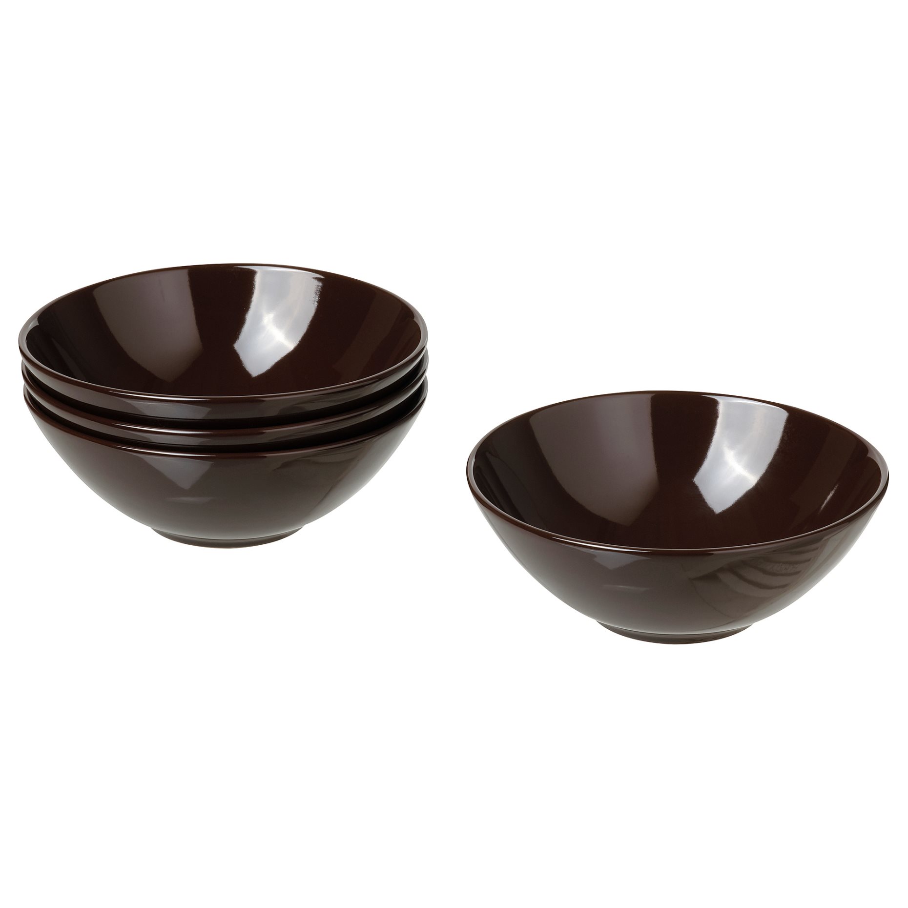 FÄRGKLAR, bowl/glossy 4 pack, 16 cm, 704.854.28
