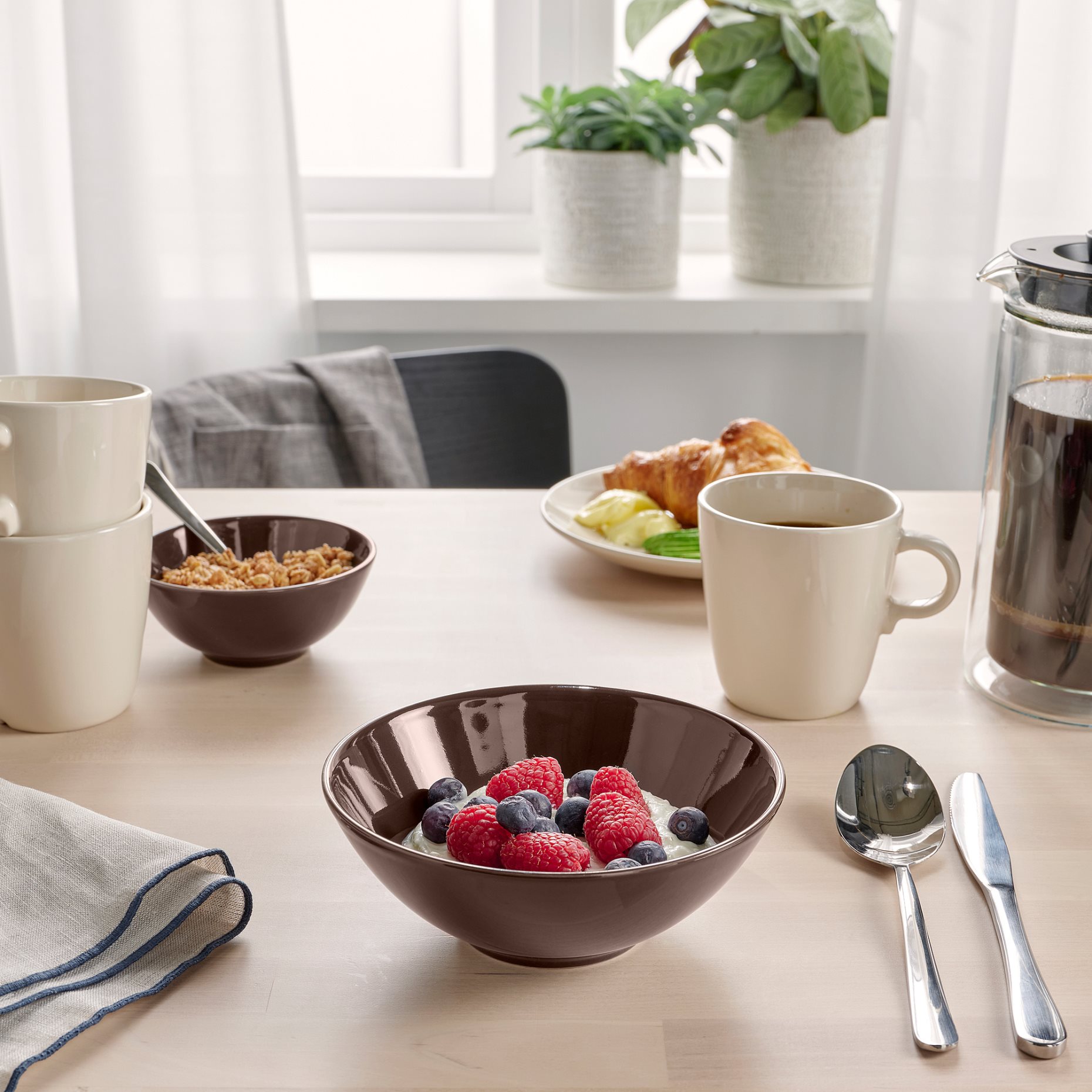 FÄRGKLAR, bowl/glossy 4 pack, 16 cm, 704.854.28