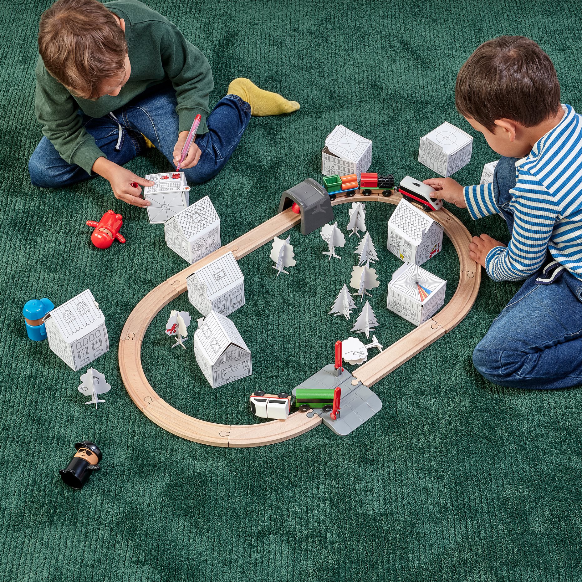 MÅLA, 10-pc cardboard town template set, 704.953.47