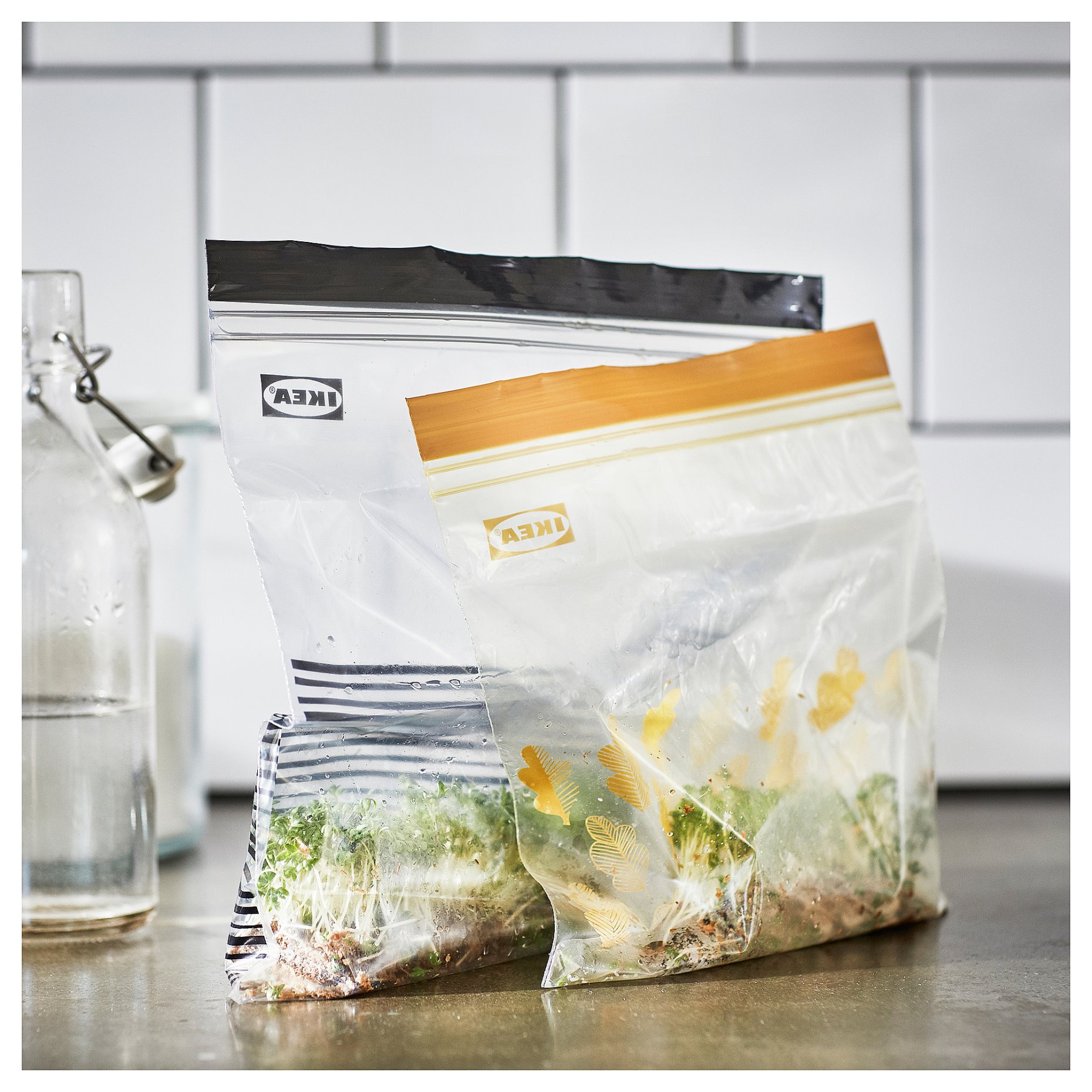 ISTAD, resealable bag patterned, 50 pack, 705.256.79