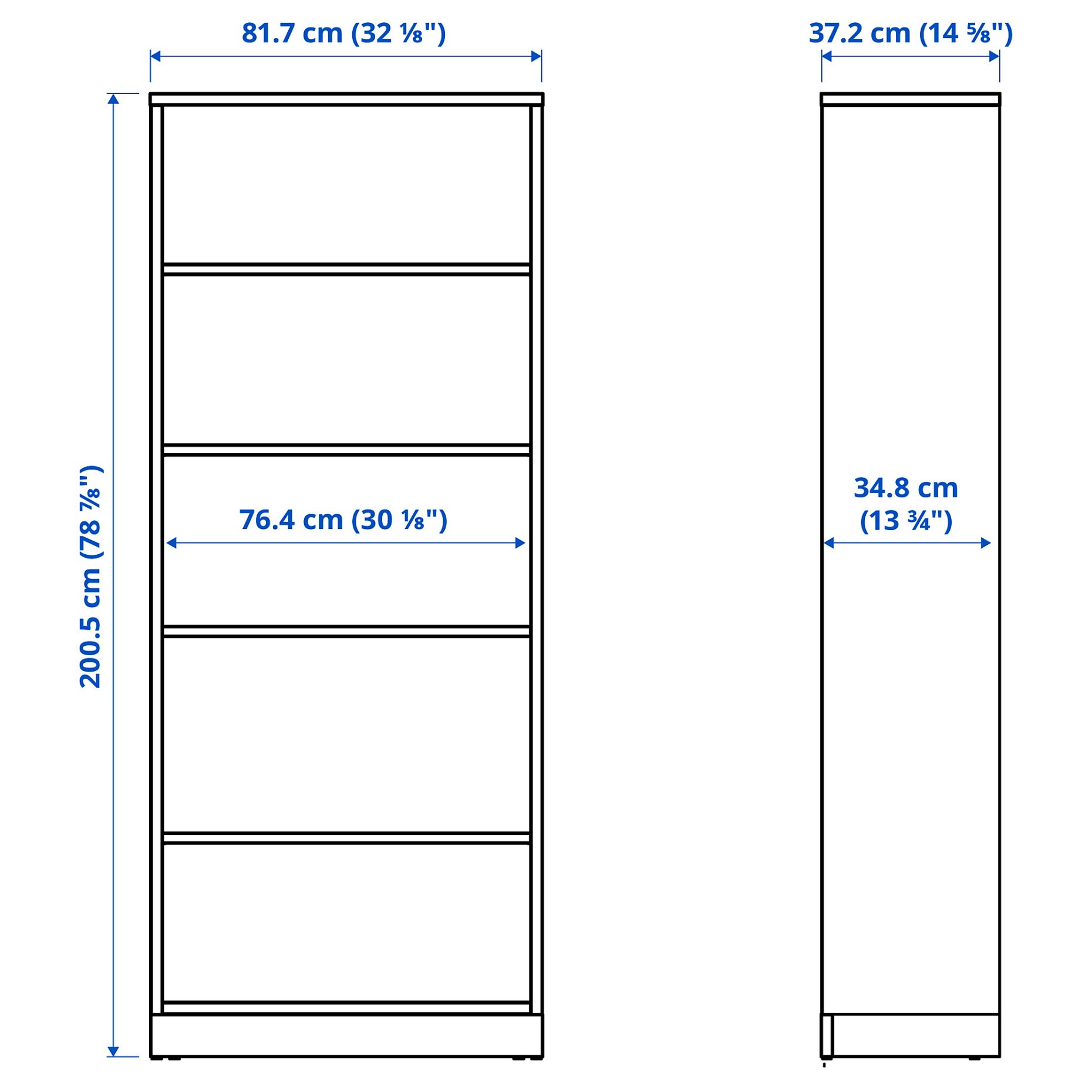 TONSTAD, bookcase, 82x37x201 cm, 705.284.61