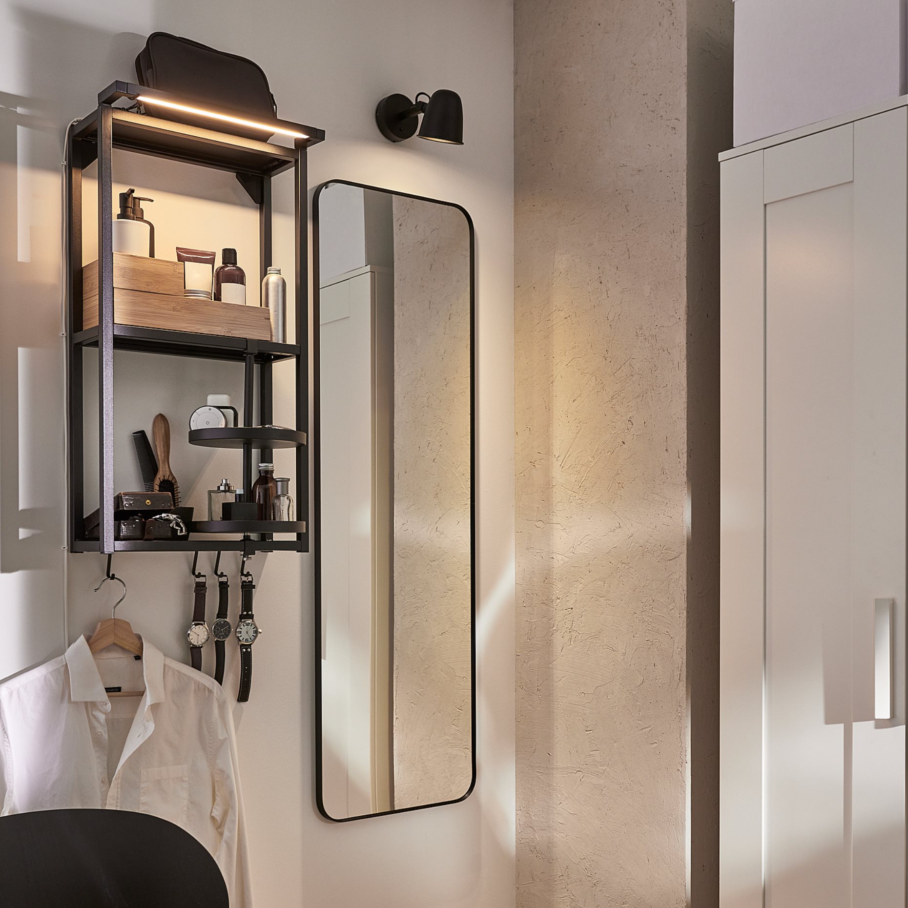 SKYDRAG, worktop/wardrobe strip with built-in LED light source with sensor/dimmable, 40 cm, 705.292.29