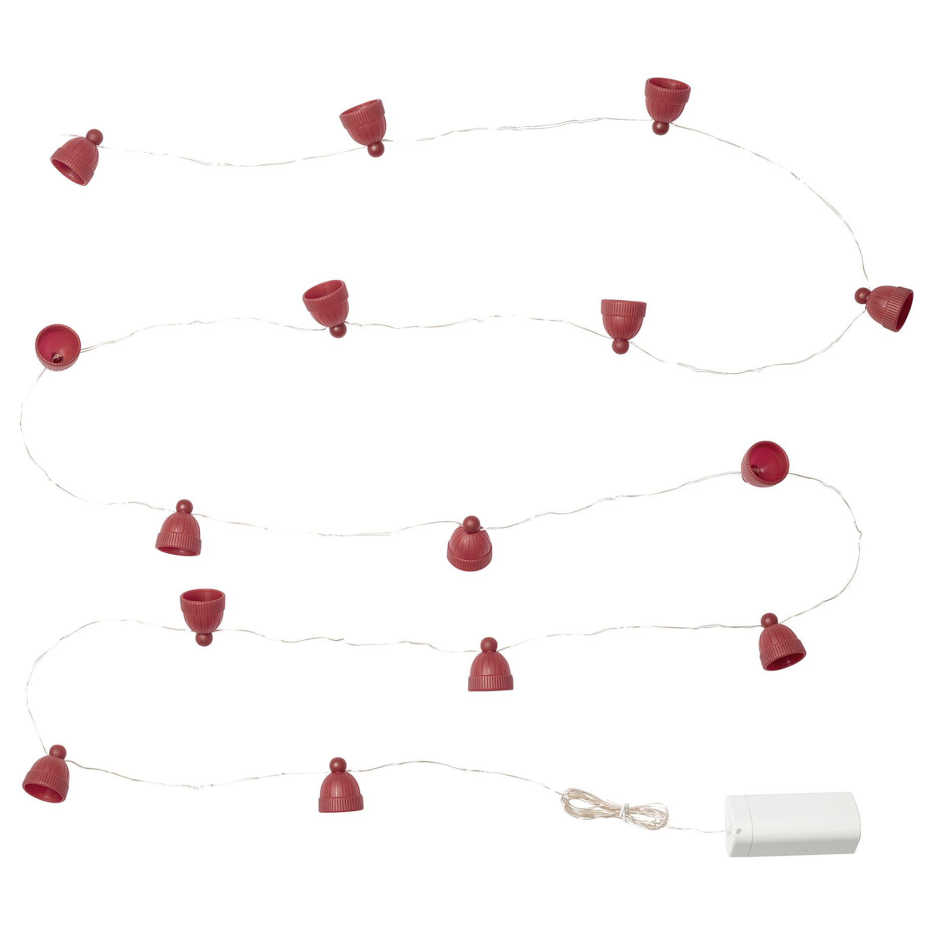 STRÅLA, lighting chain with built-in LED light source/15 lights/hat/battery-operated, 705.627.04