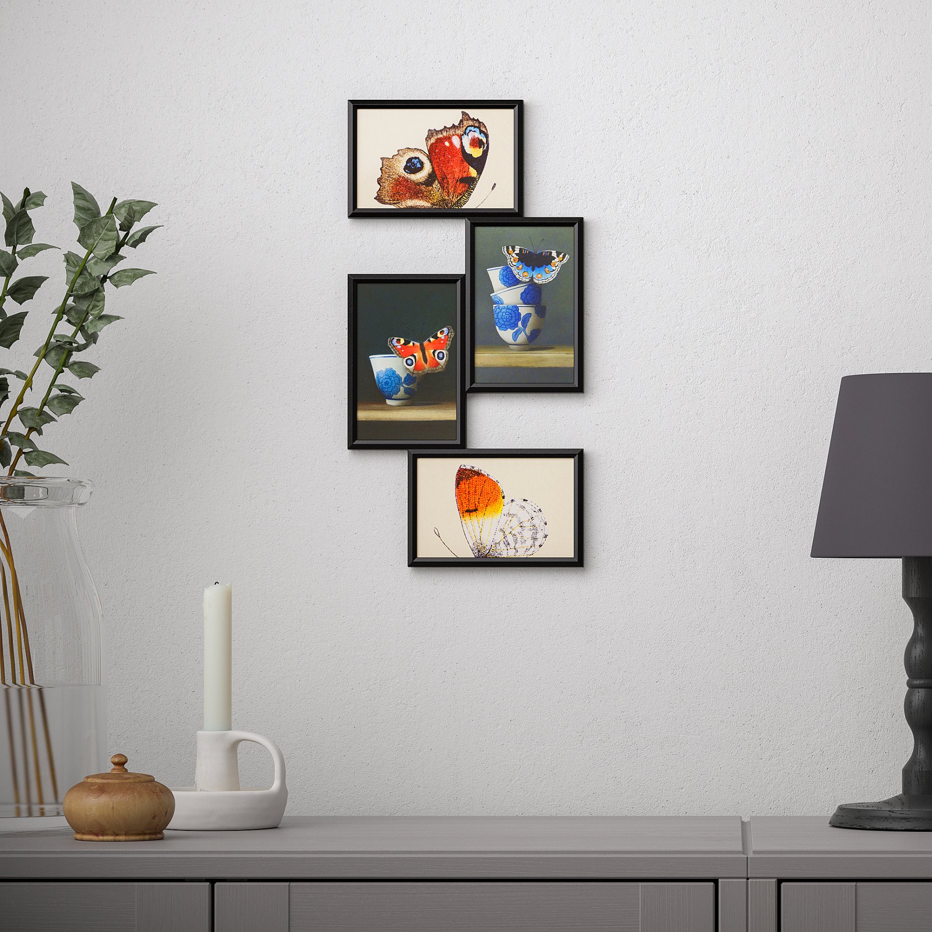 YLLEVAD, art card/four butterflies/4 pack, 10x15 cm, 705.680.51