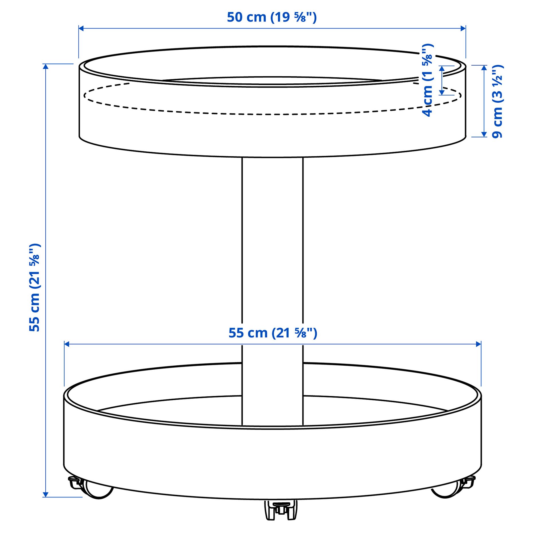 STOCKHOLM 2025, side table on castors, 705.865.59
