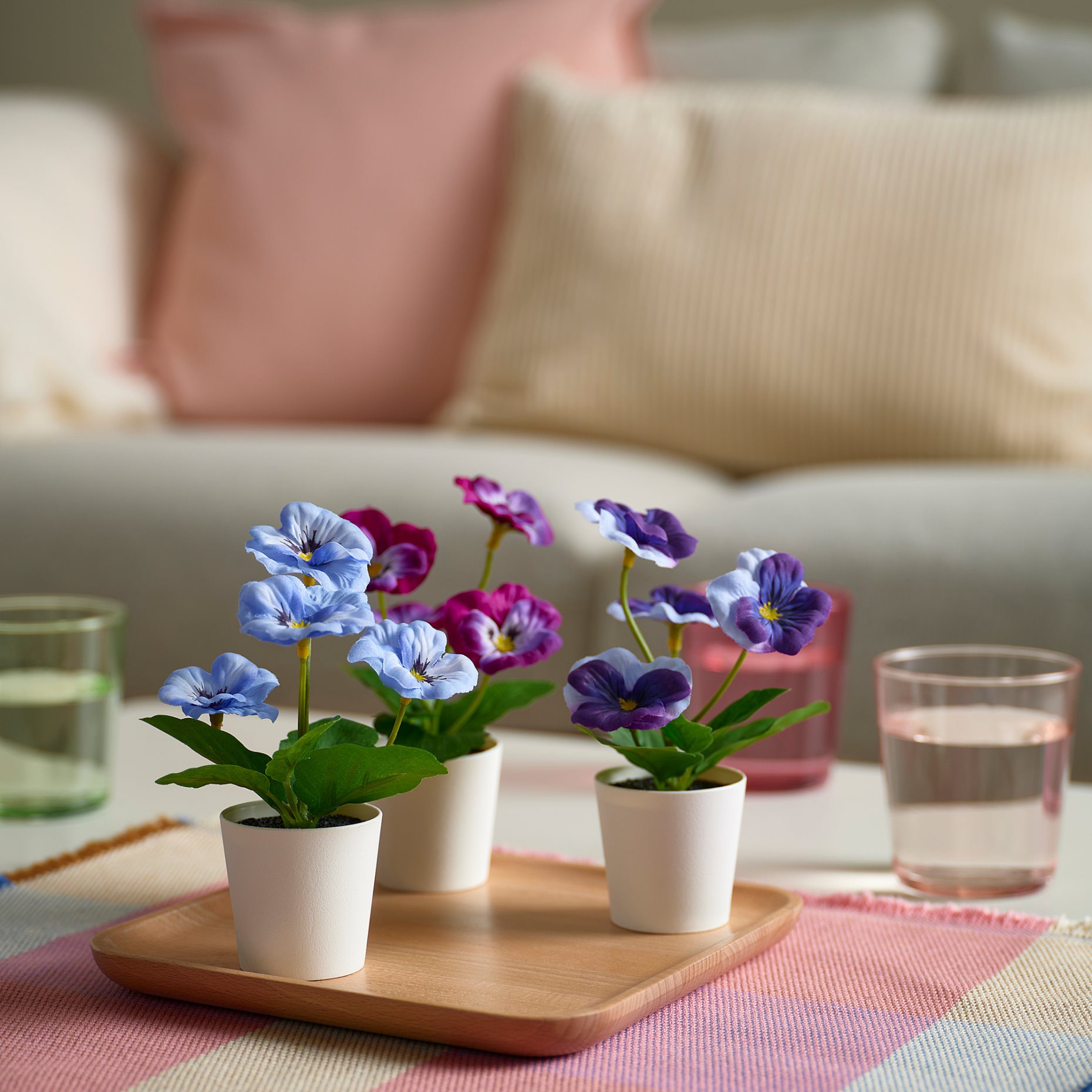 FEJKA, artificial potted plant in/outdoor/Pansy, 6 cm, 706.133.55