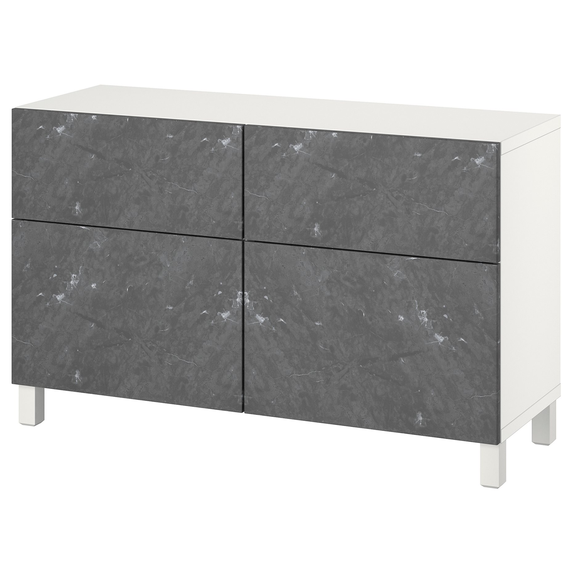 BESTÅ, storage combination with doors/drawers push-open, 120x42x74 cm, 794.215.35
