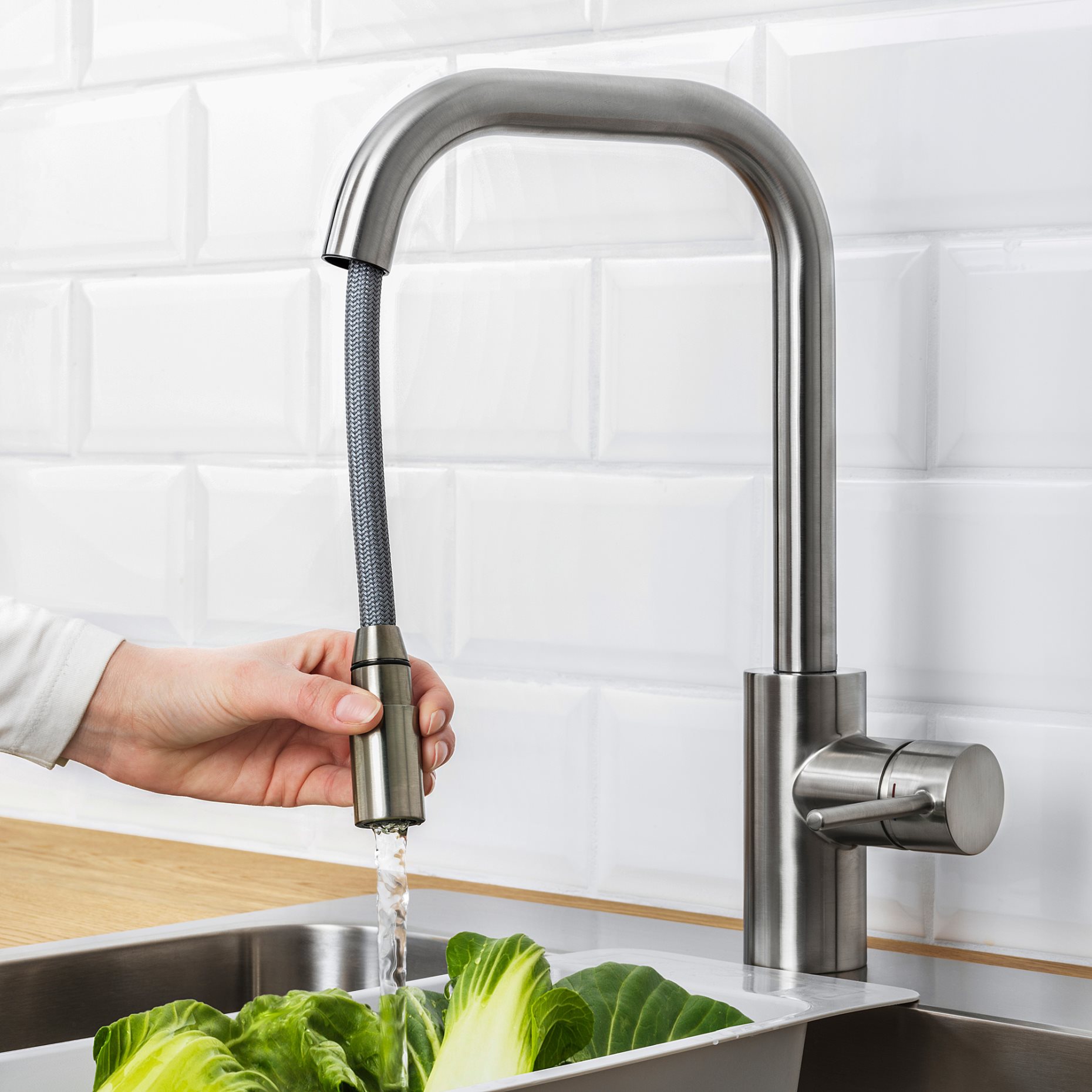 ÄLMAREN, kitchen mixer tap w pull-out spout, 803.416.46