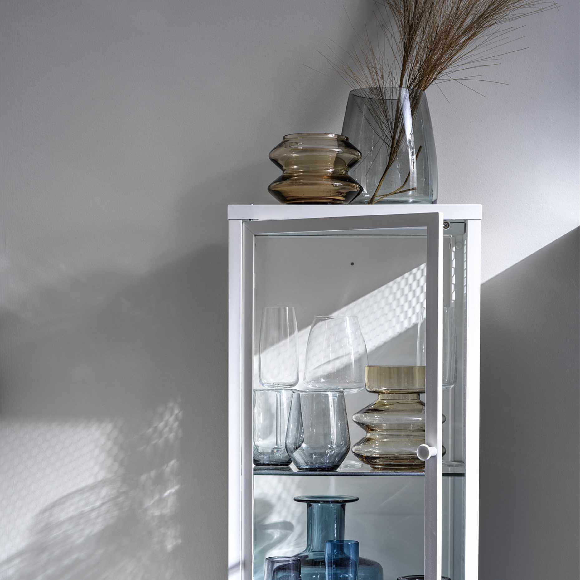 BAGGEBO, cabinet with glass doors, 34x30x116 cm, 805.029.98