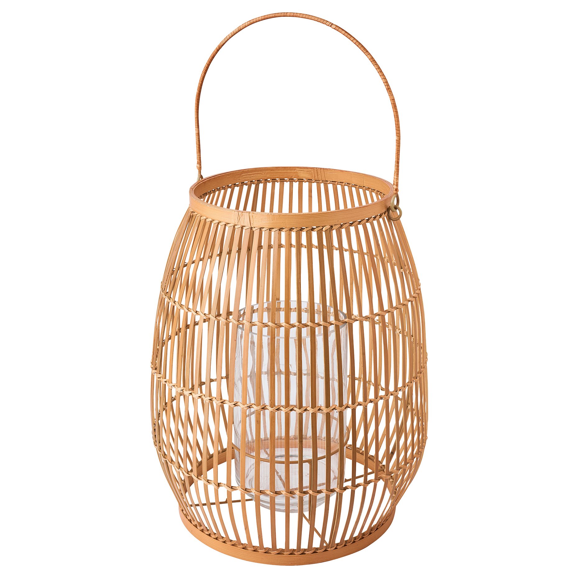 HÖVISK, lantern for block candle/handmade, 29 cm, 805.165.23