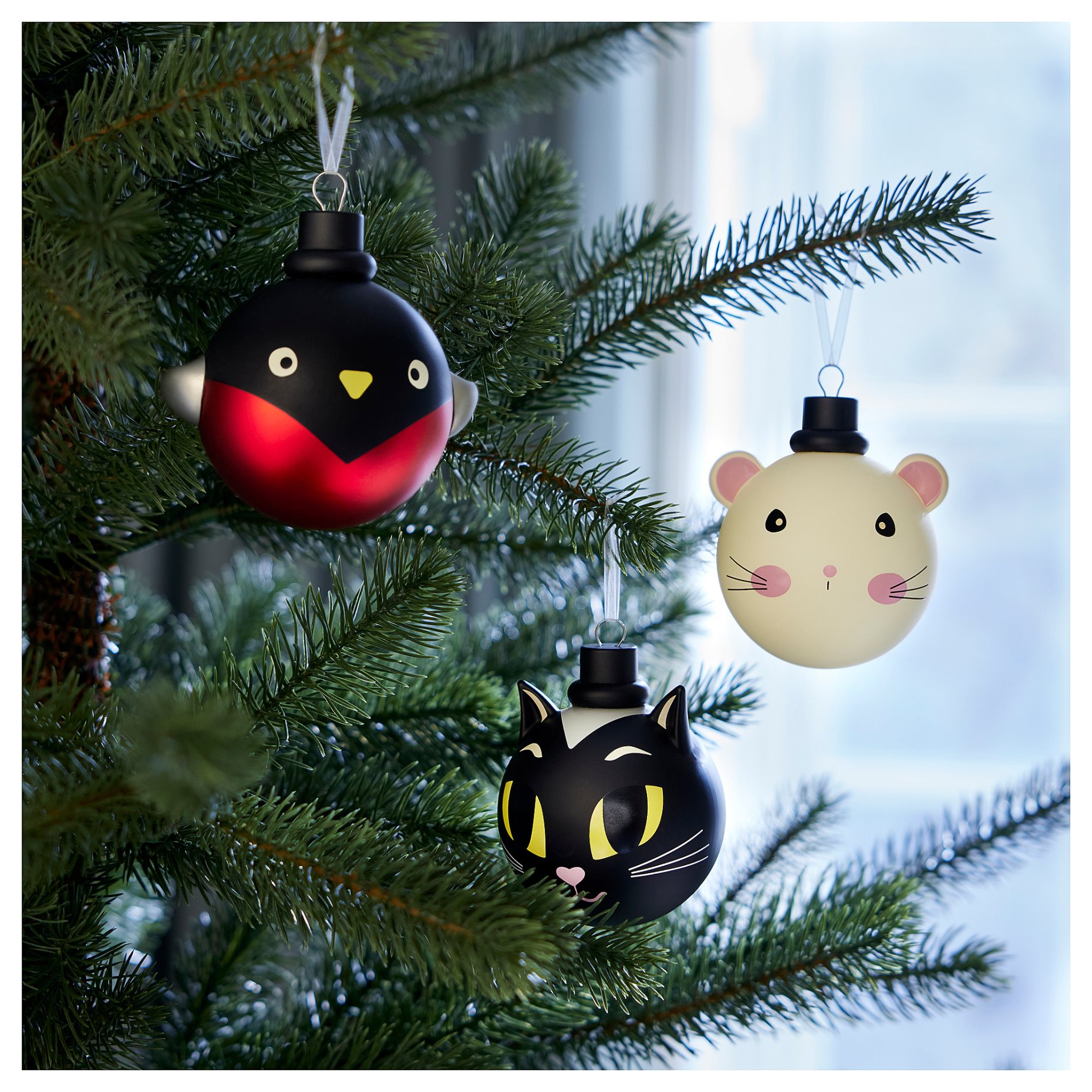 VINTERFINT, decoration bauble/animals, set of 3, 805.575.23