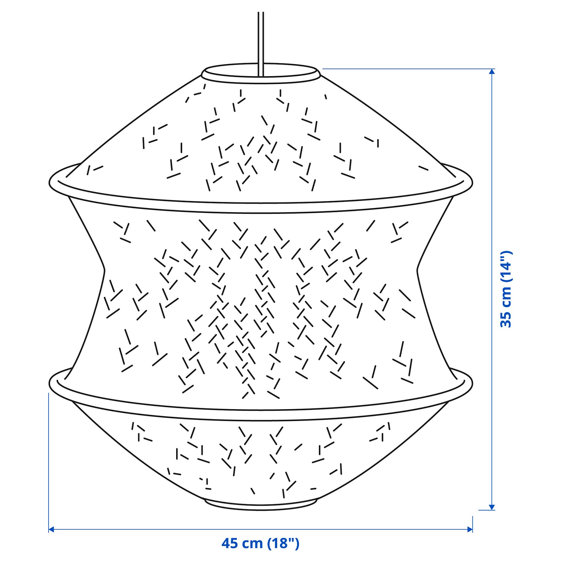 BLÅSTÅNG, pendant lamp shade, 45 cm, 805.807.31