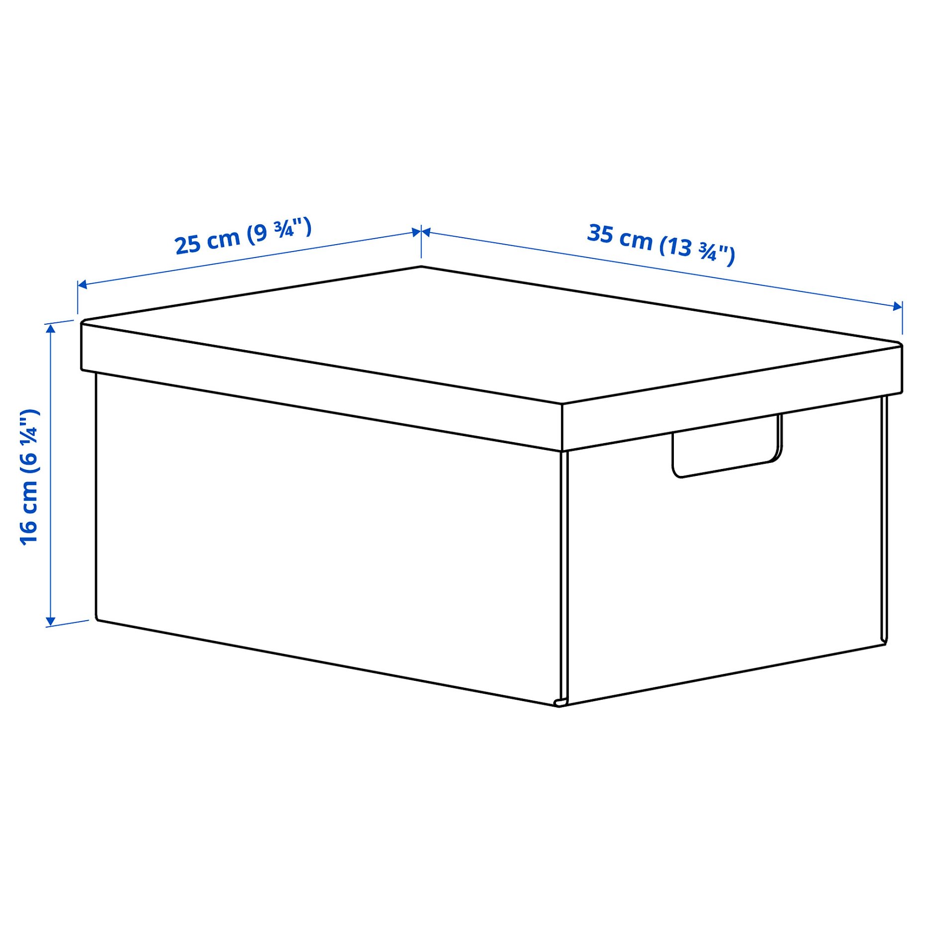 FJÄDERHARV, storage box with lid, 25x35x16 cm, 805.968.88