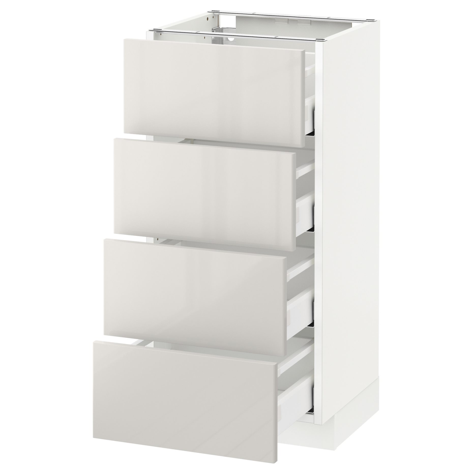 METOD/MAXIMERA, base cabinet 4 fronts/4 drawers, 891.685.57