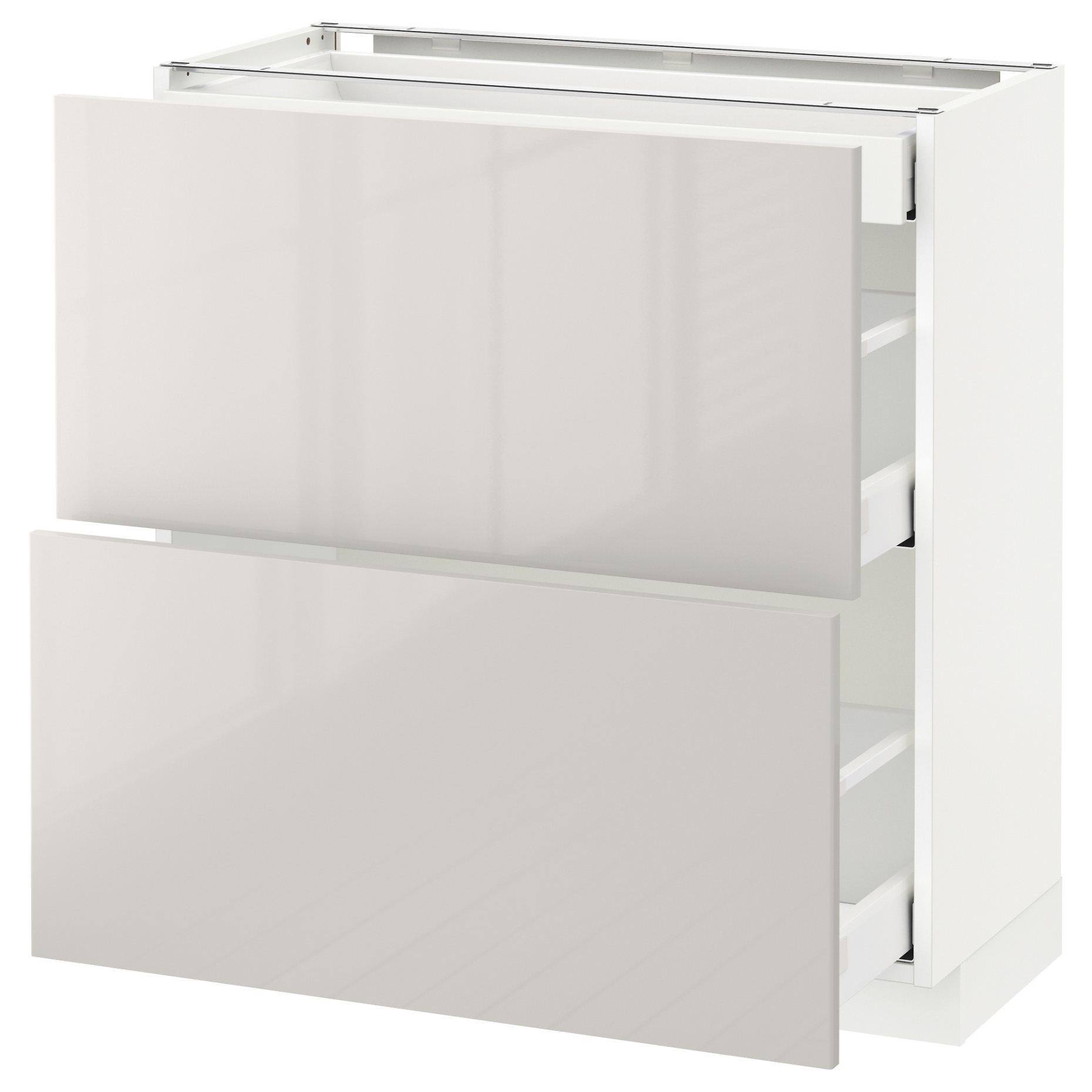 METOD/MAXIMERA, base cabinet with 2 fronts/3 drawers, 891.686.56