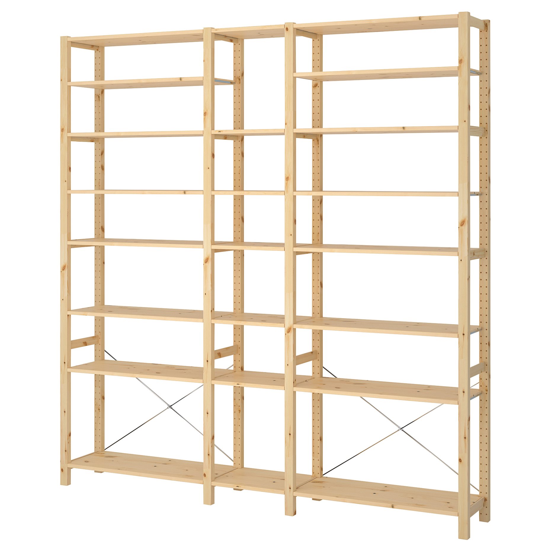 IVAR, 3 sections/shelves, 219x30x226 cm, 894.039.46