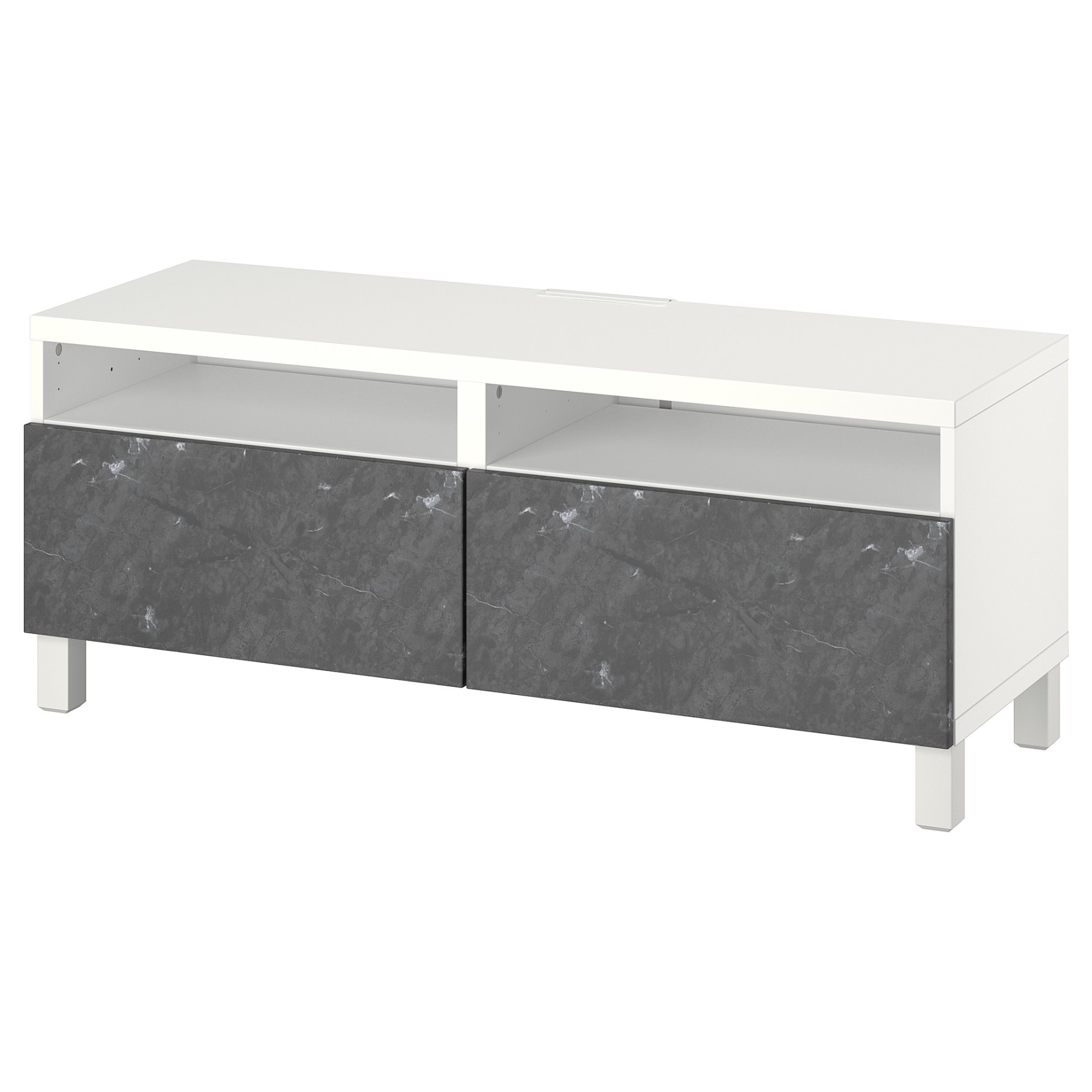 BESTÅ, TV bench with drawers push open, 120x42x48 cm, 894.200.07