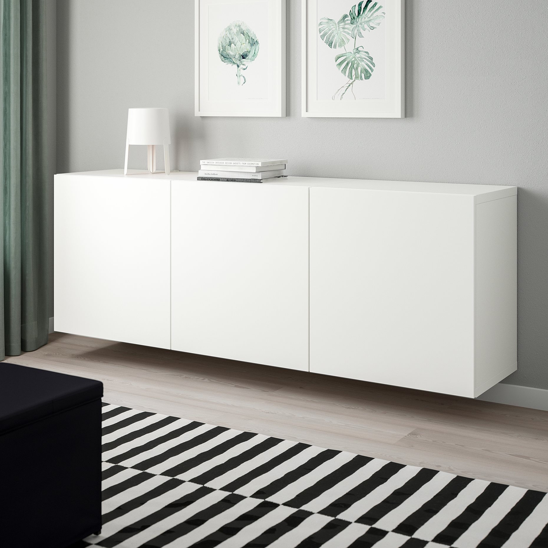 BESTÅ, wall-mounted cabinet combination, 180x42x64 cm, 894.259.10