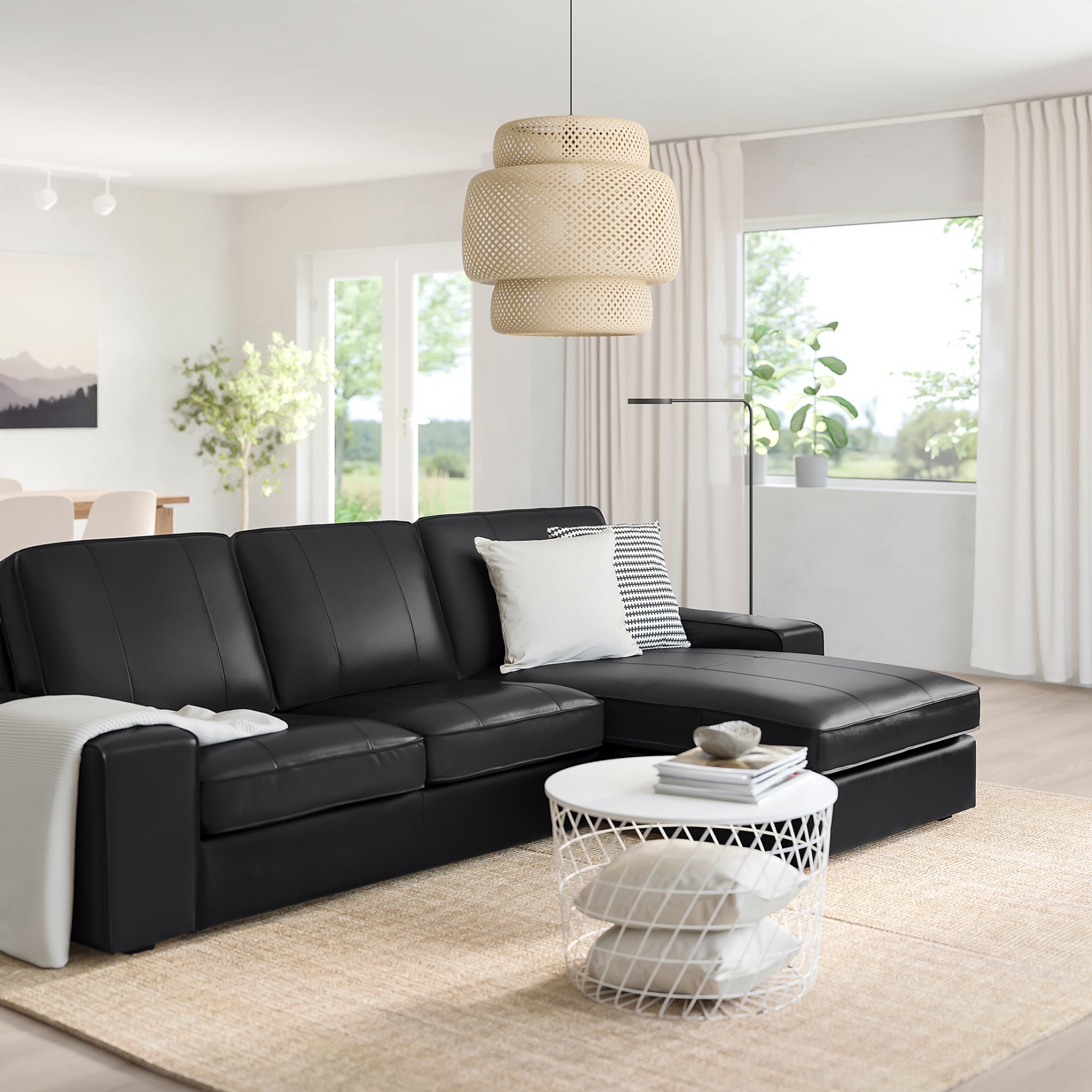 KIVIK, 3-seat sofa with chaise longue, 894.431.84
