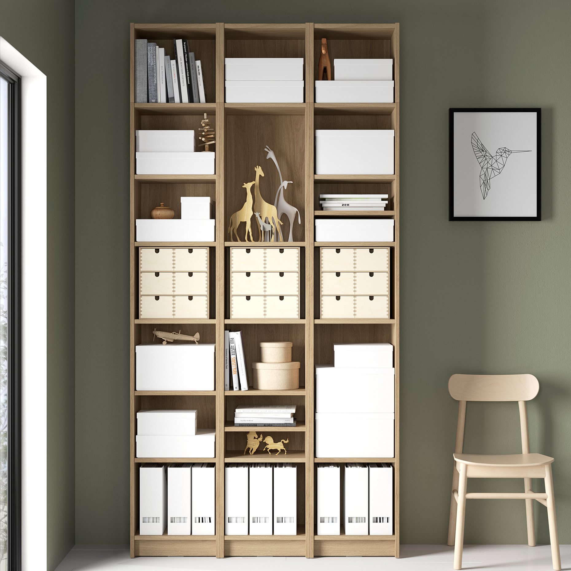 BILLY, bookcase combination with height extension units, 120x28x237 cm, 894.833.92