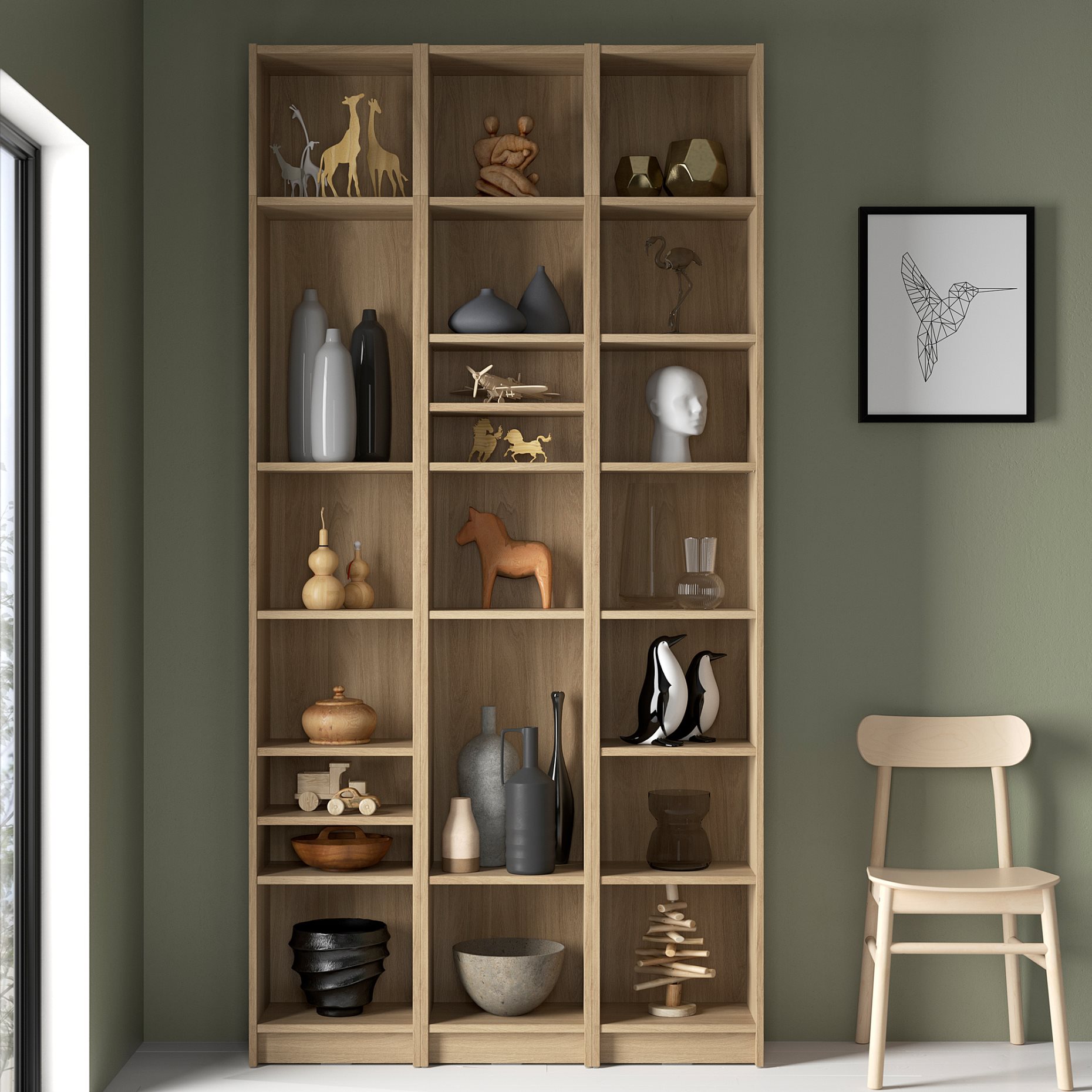 BILLY, bookcase combination with height extension units, 120x28x237 cm, 894.833.92