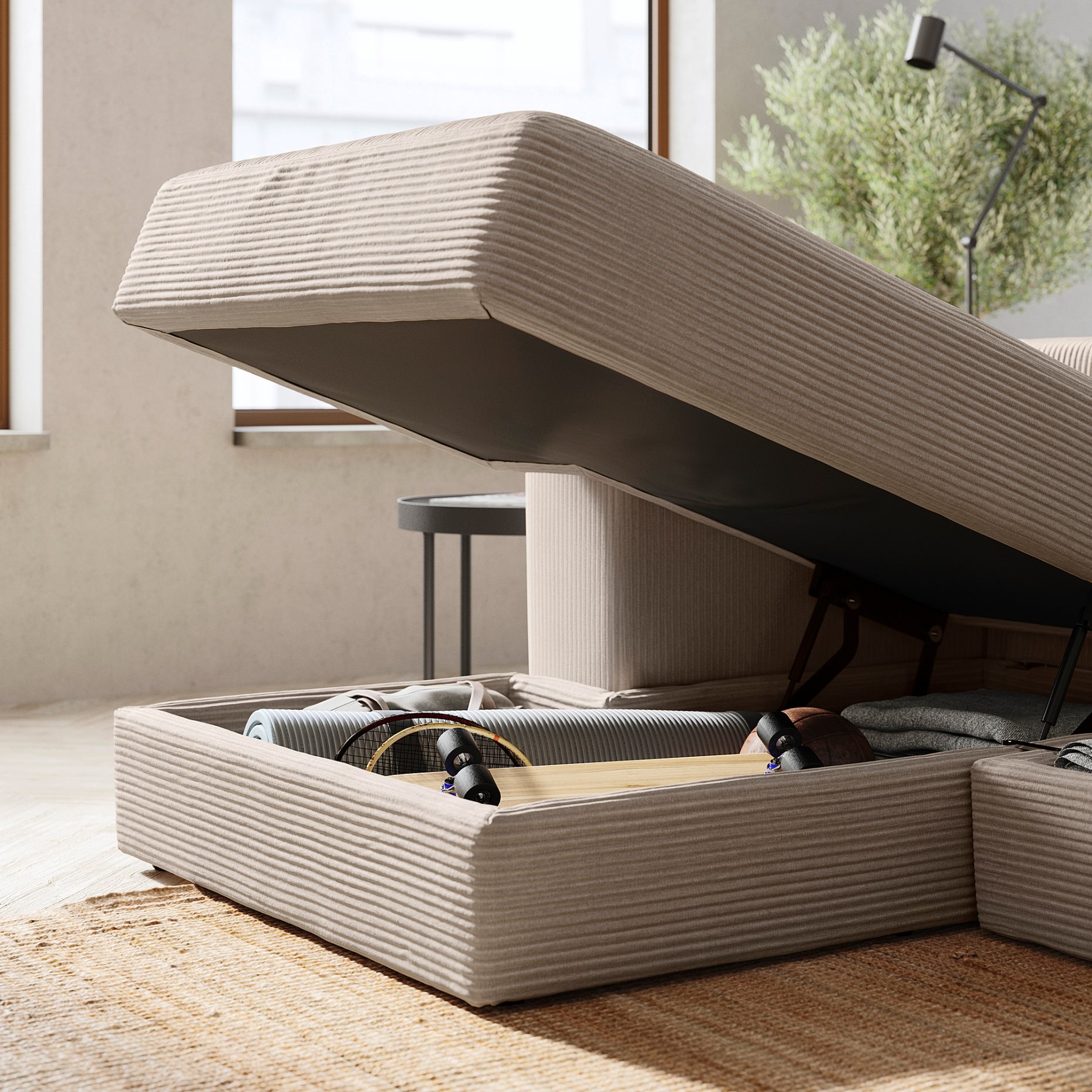 JÄTTEBO, 3,5-seat modular sofa with chaise longue, 894.851.07