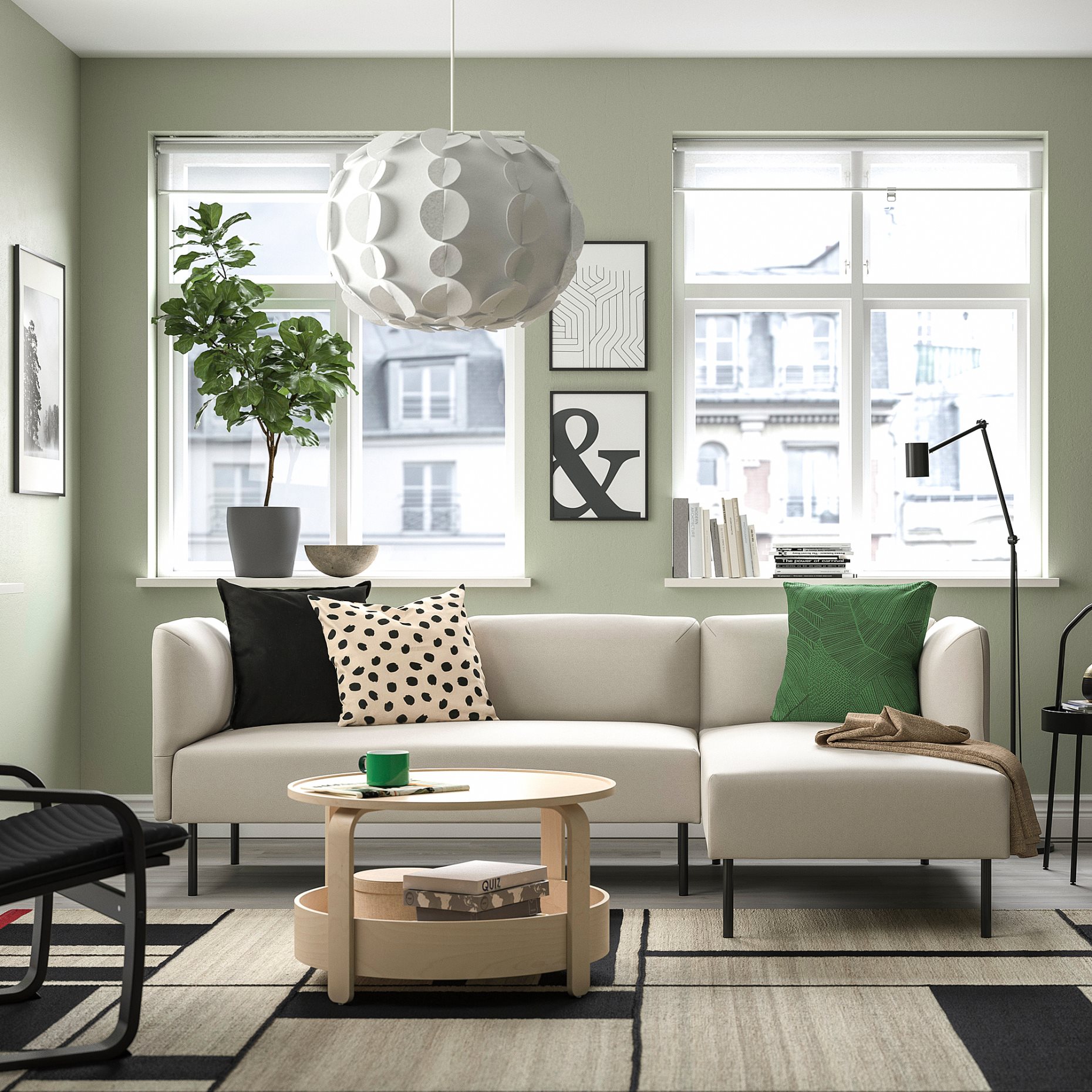 LILLEHEM, 3-seat modular sofa w chaise longue, 895.682.87
