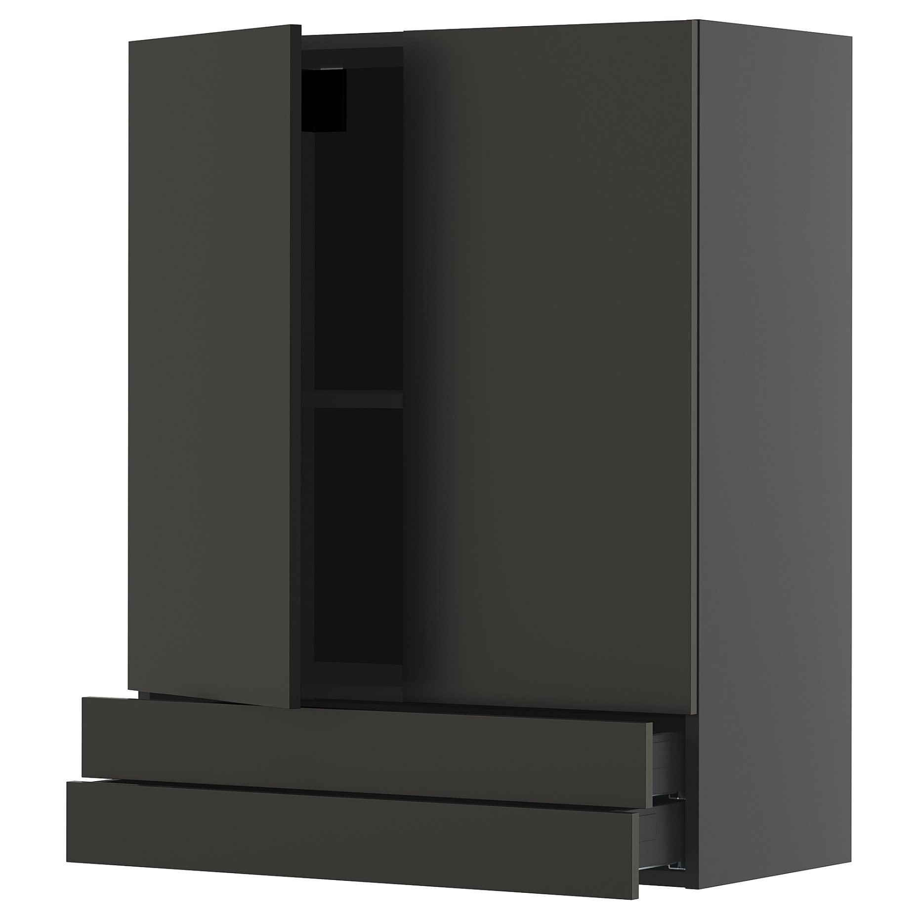 METOD/KNIVSHULT, wall cabinet with 2 doors/2 drawers, 80x100 cm, 895.885.15