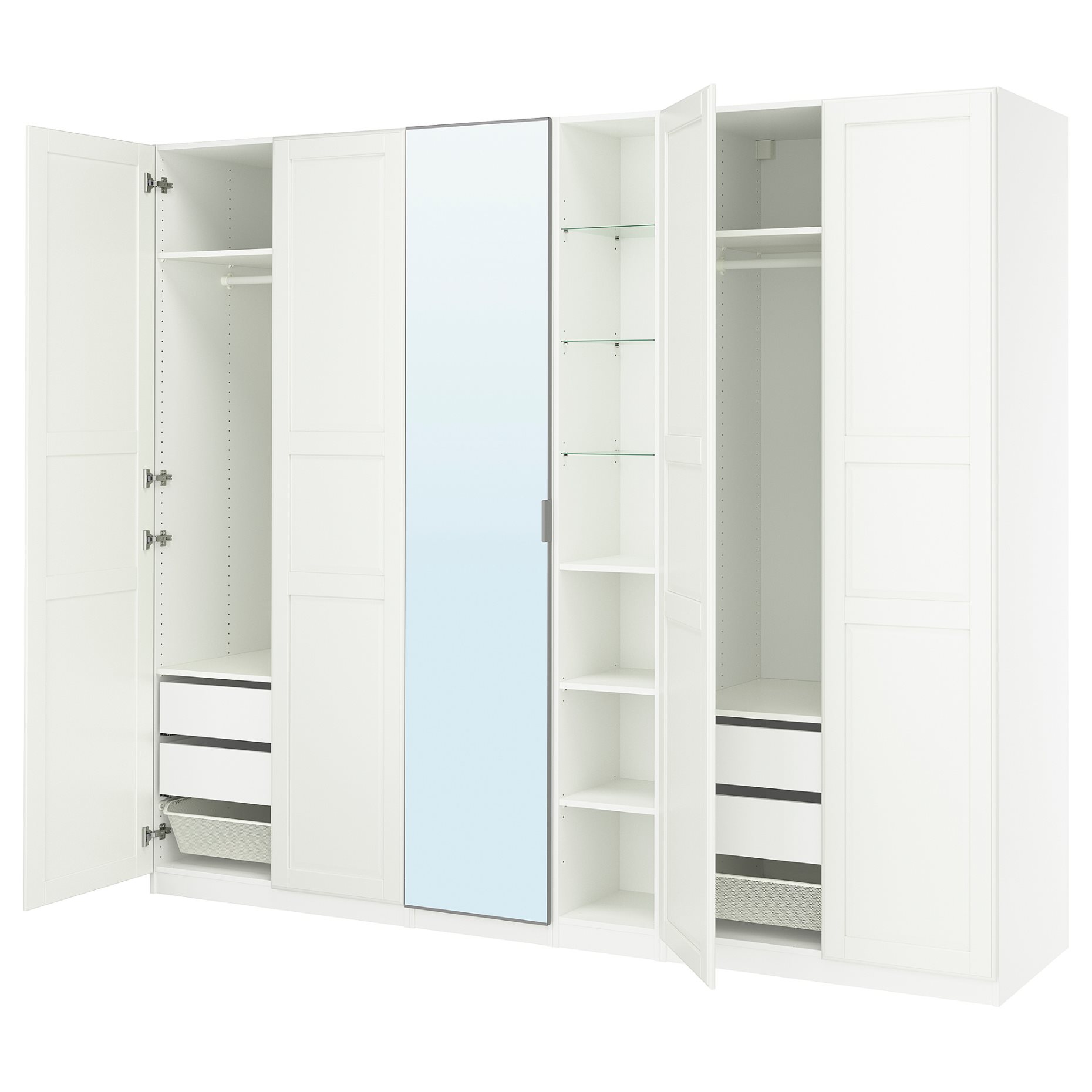 PAX/KAMMAR/TYSS, wardrobe combination, 285x60x236 cm, 896.074.44