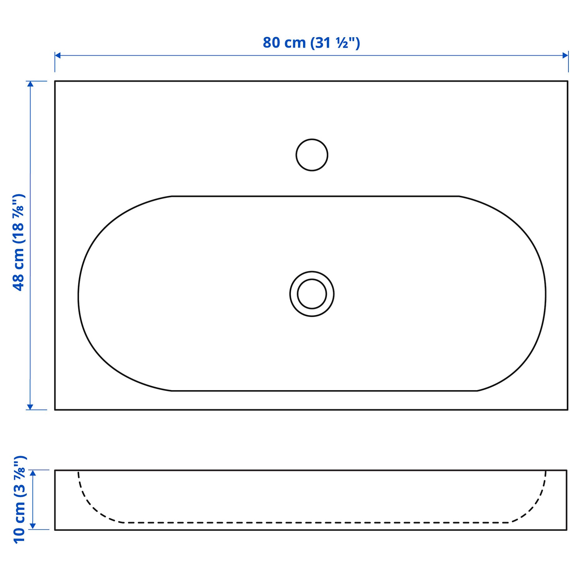 BRÅVIKEN, single wash-basin, 901.807.99