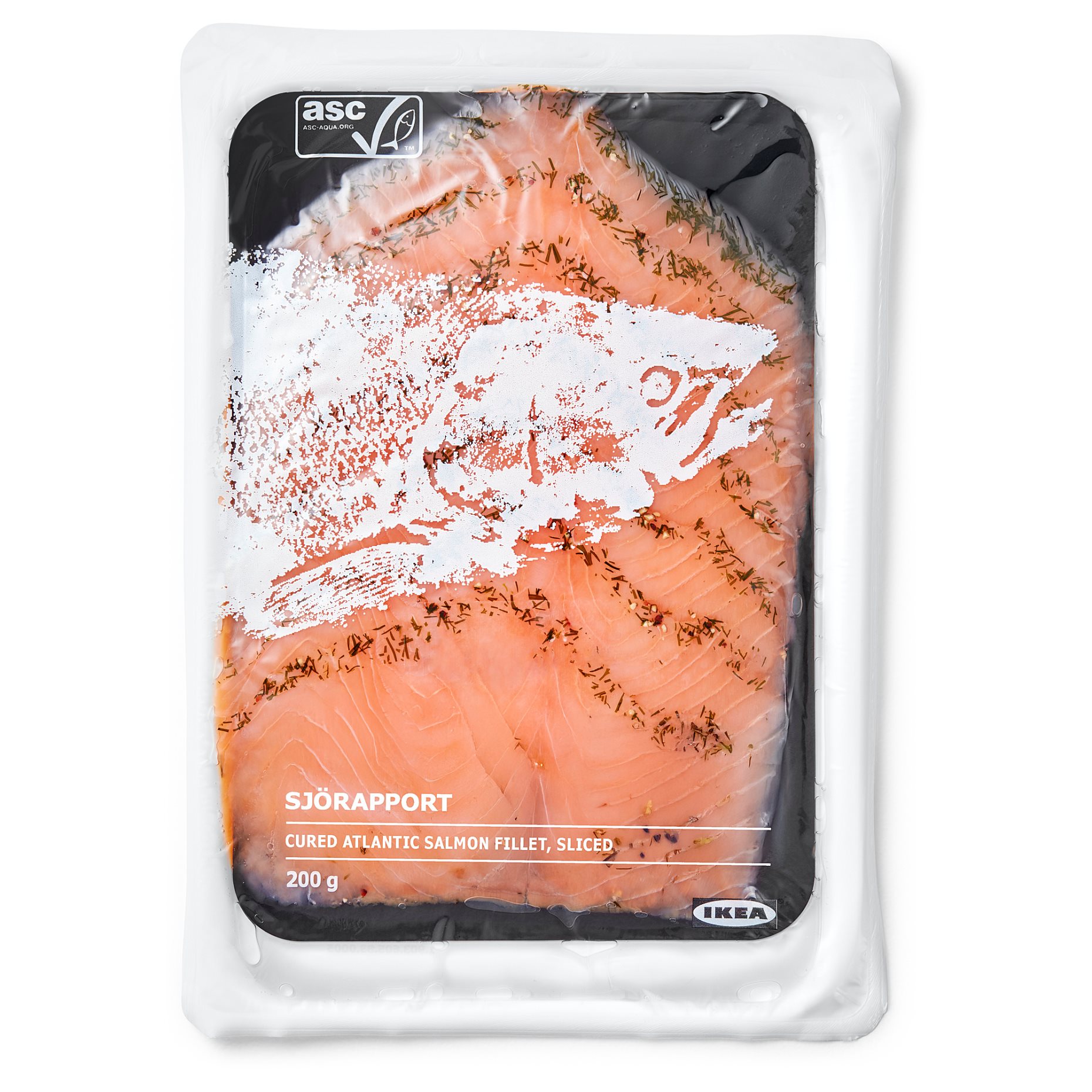 SJÖRAPPORT, cured salmon ASC certified/frozen, 200 g, 903.605.83