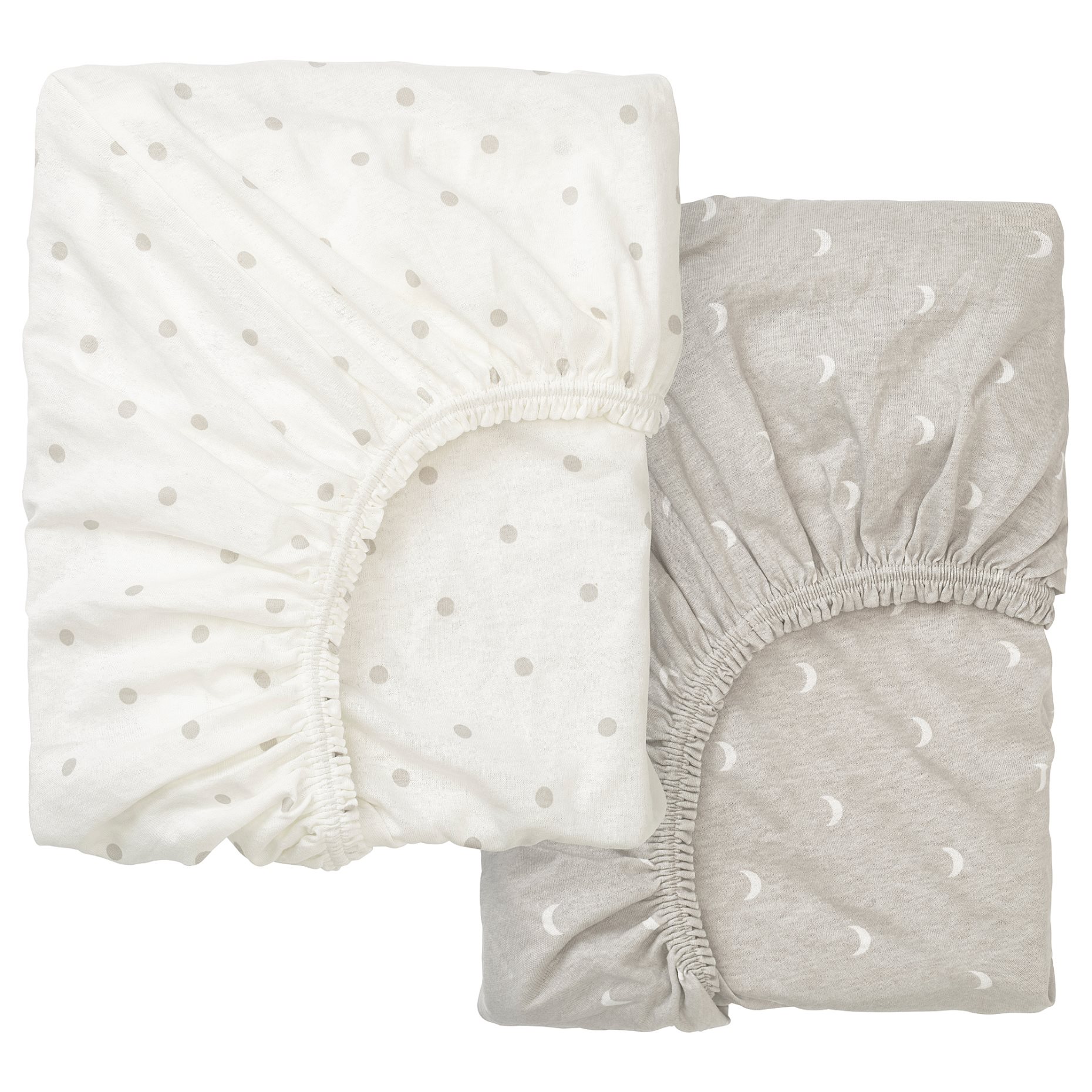 LENAST, fitted sheet for cot, 2 pack, 904.576.41