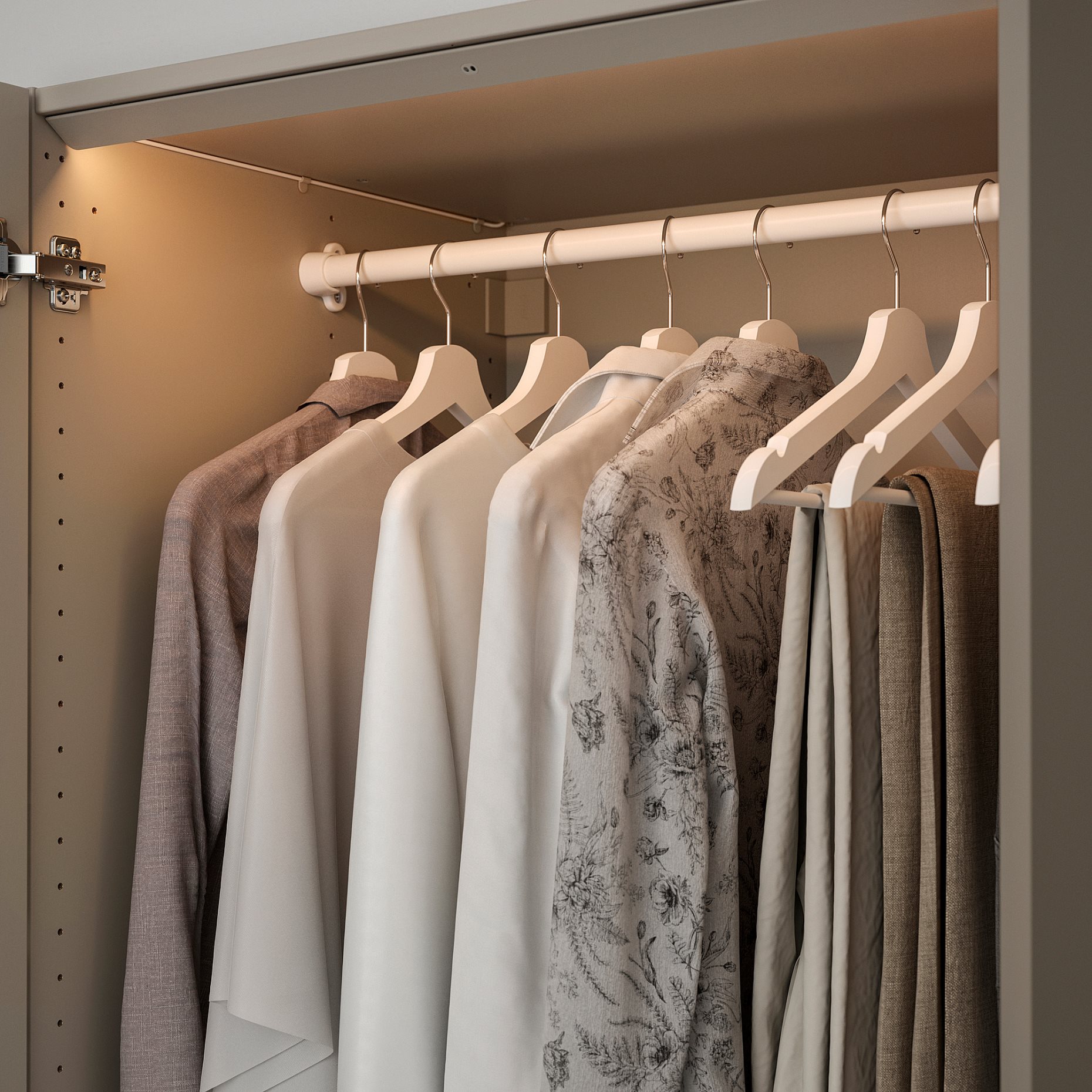 ÖVERSIDAN, wardrobe strip with built-in LED light source and sensor dimmable, 71 cm, 904.749.09