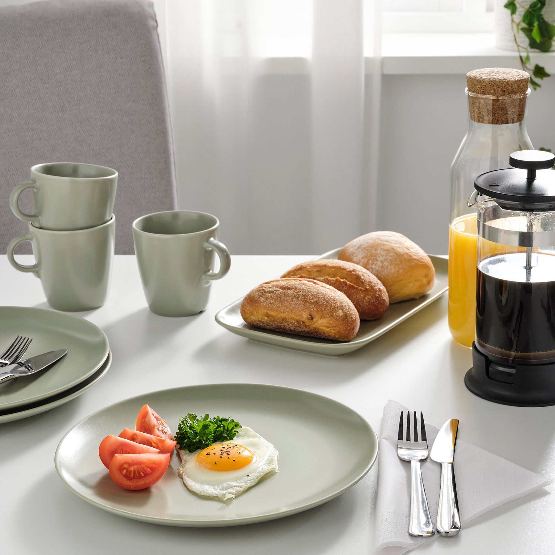 FÄRGKLAR, plate/matt 4 pack, 26 cm, 904.781.77