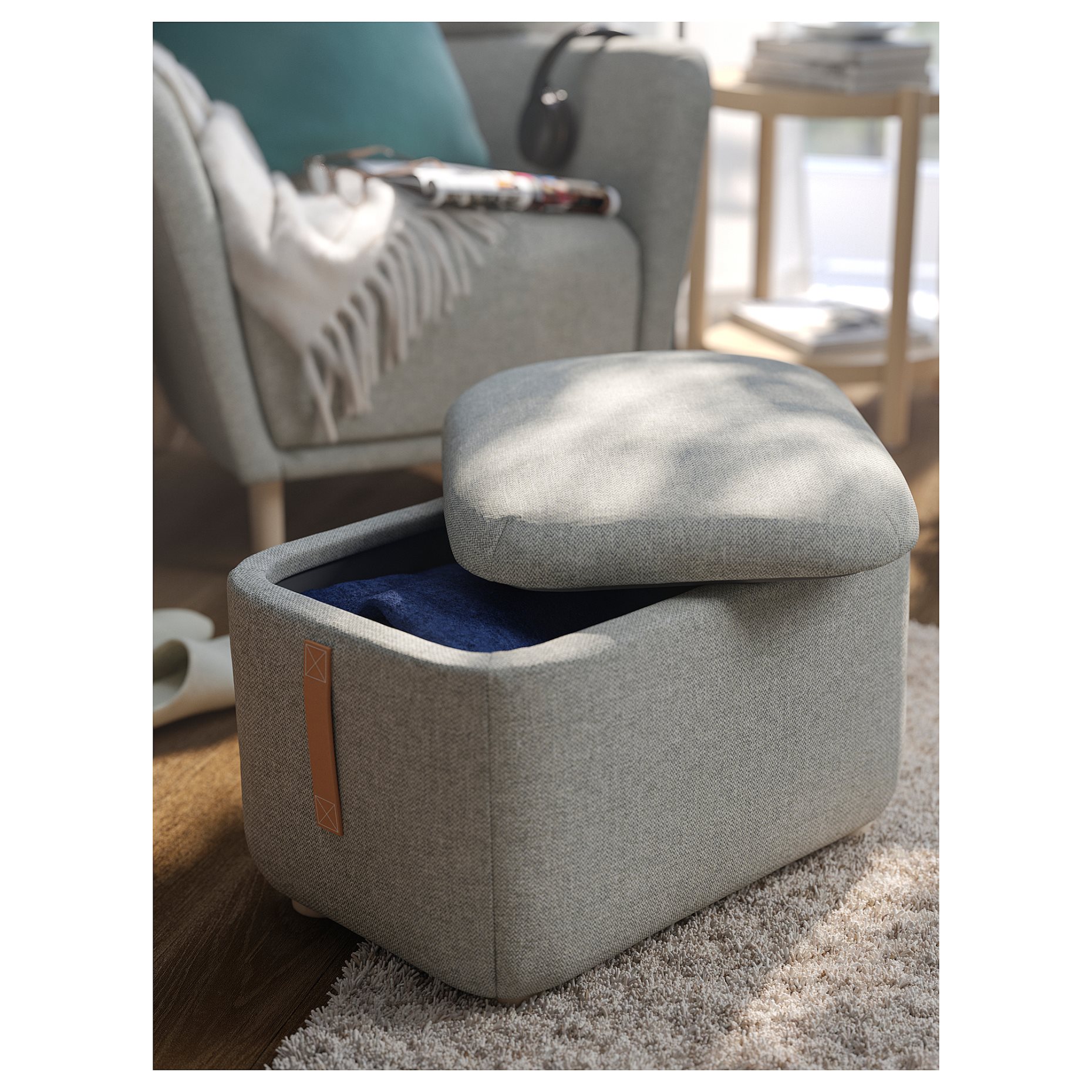 OSKARSHAMN, footstool with storage, 905.236.17