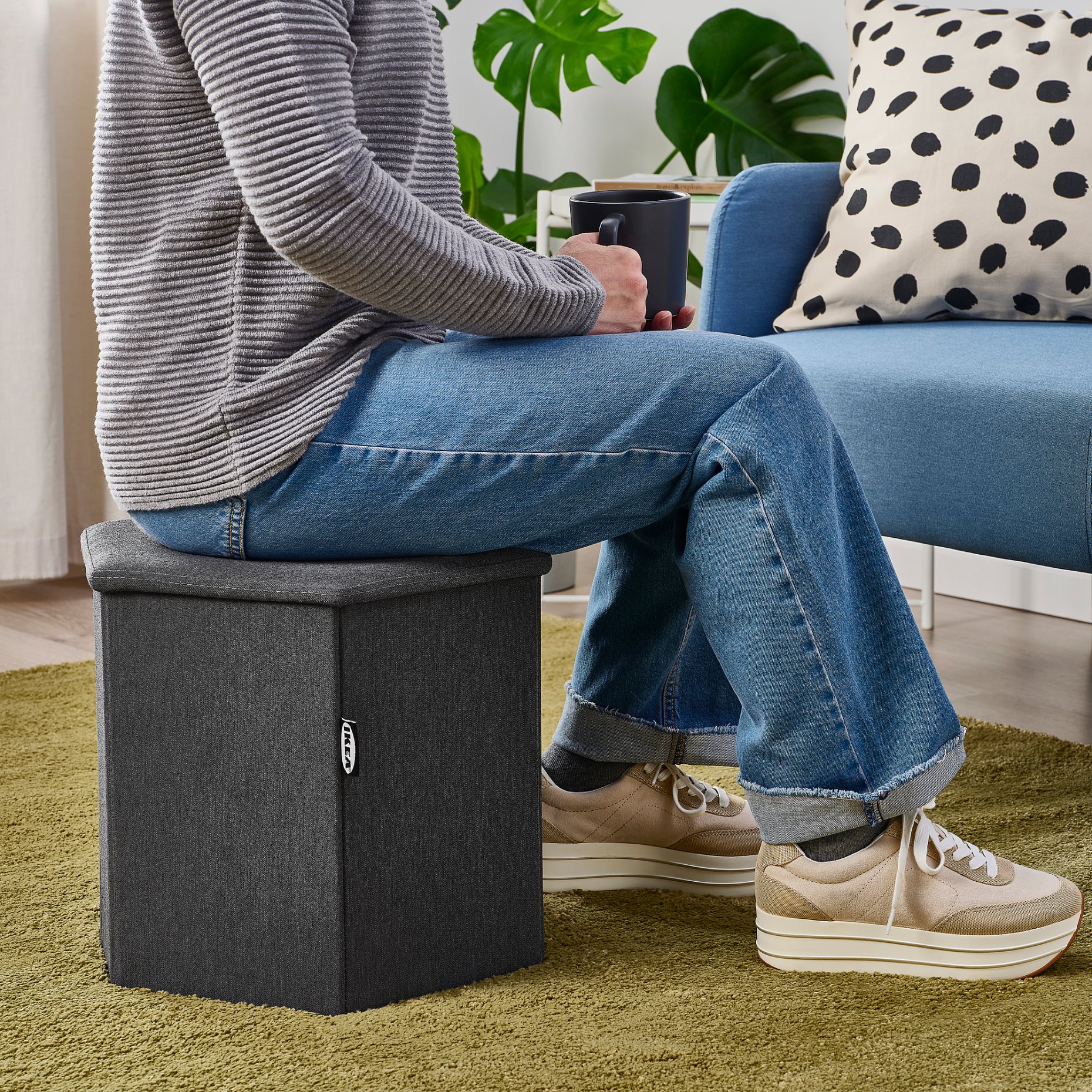 KJUGE, pouffe with storage, 905.319.00