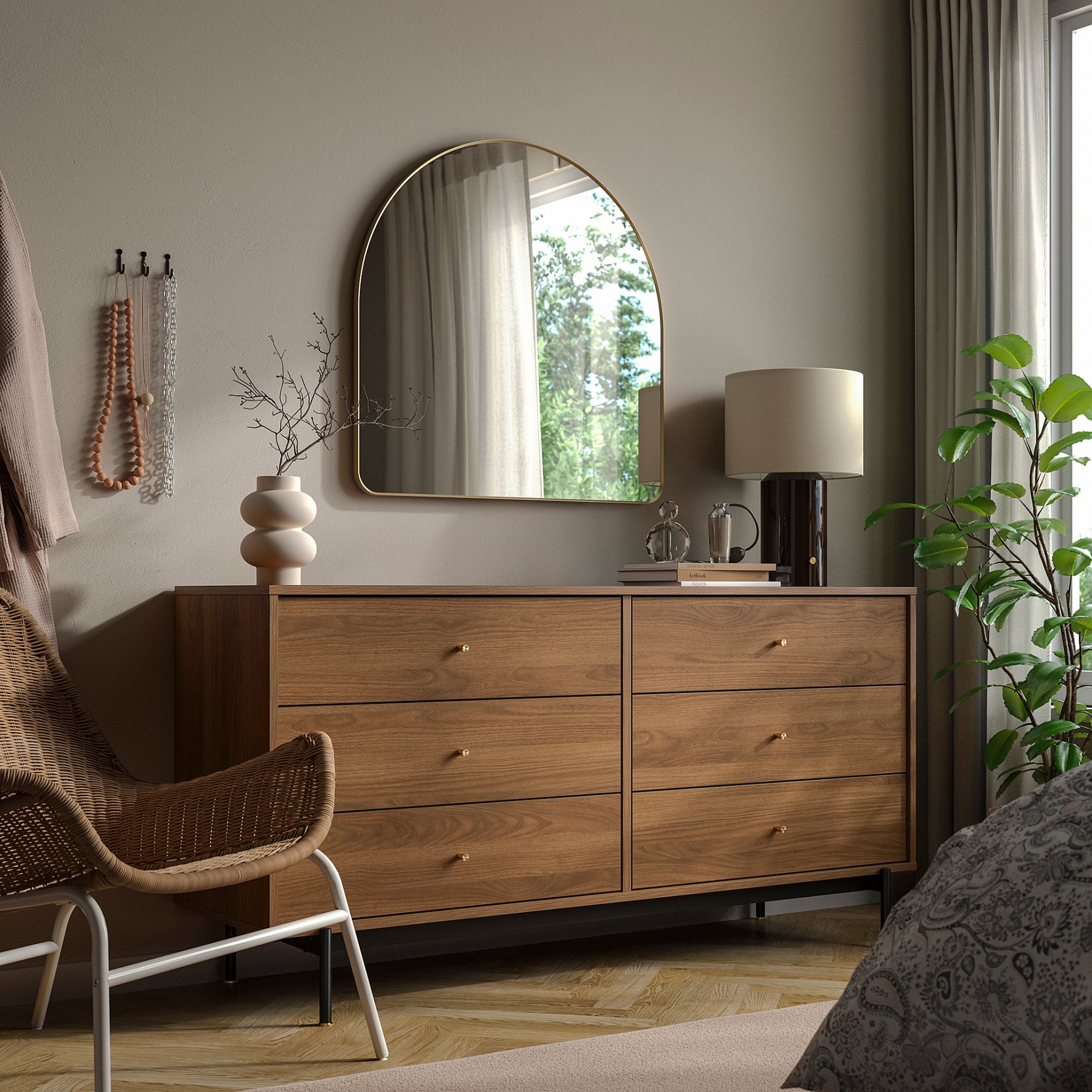 RÅDMANSÖ, συρταριέρα με 6 συρτάρια, 159x48x81 cm, 905.936.05